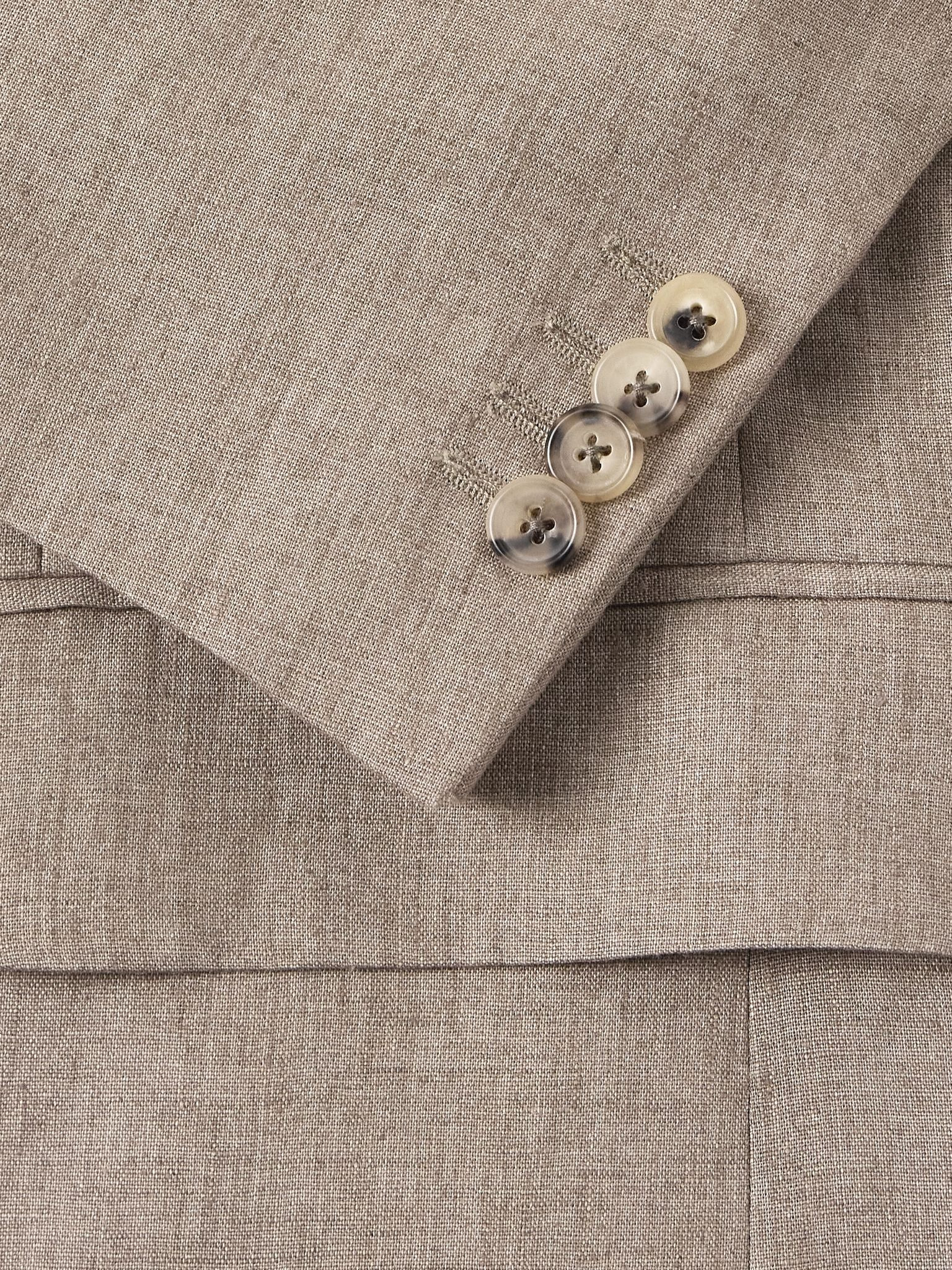 Delave Linen Blazer Mushroom - 4