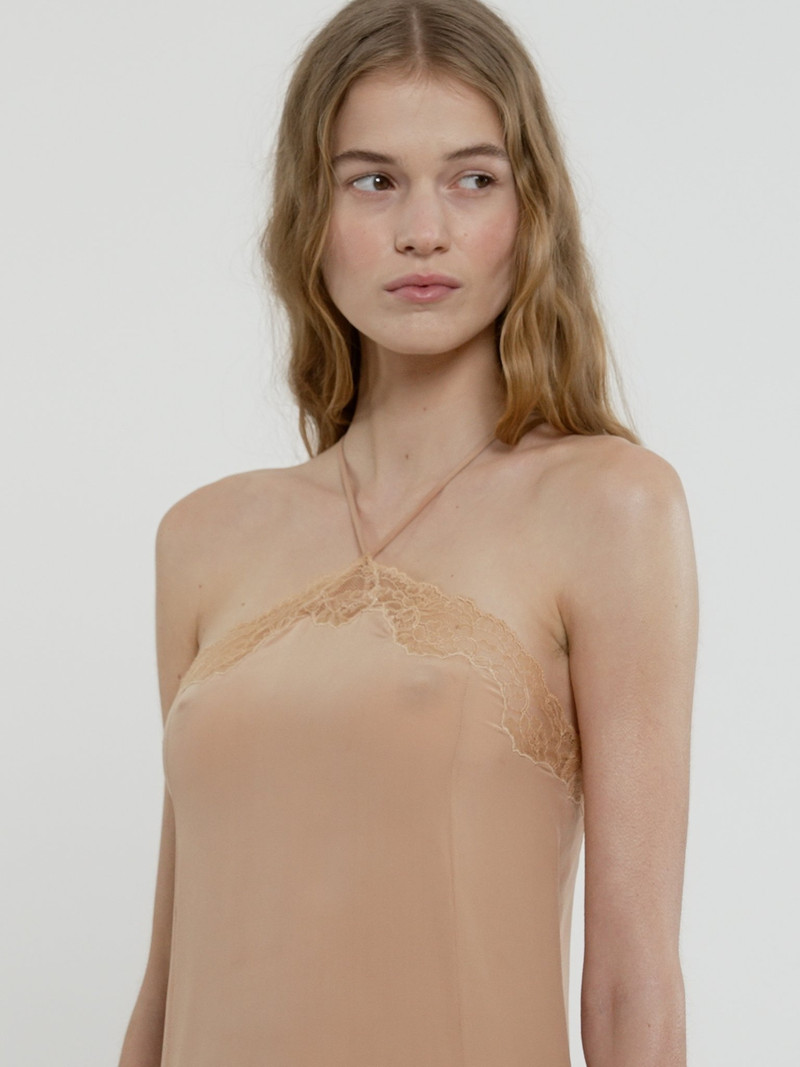 LINGERIE HALTERNECK DRESS IN SILK 5