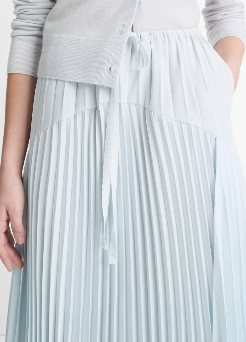 Pleated Satin Tiered Skirt 4