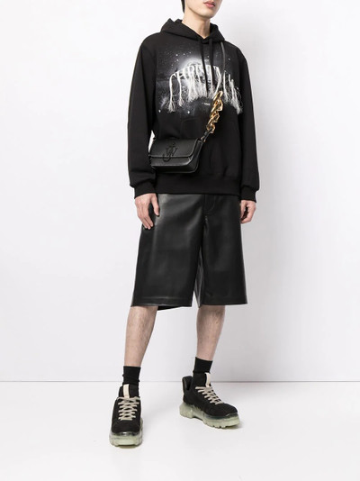 doublet graphic-print fringed hoodie outlook