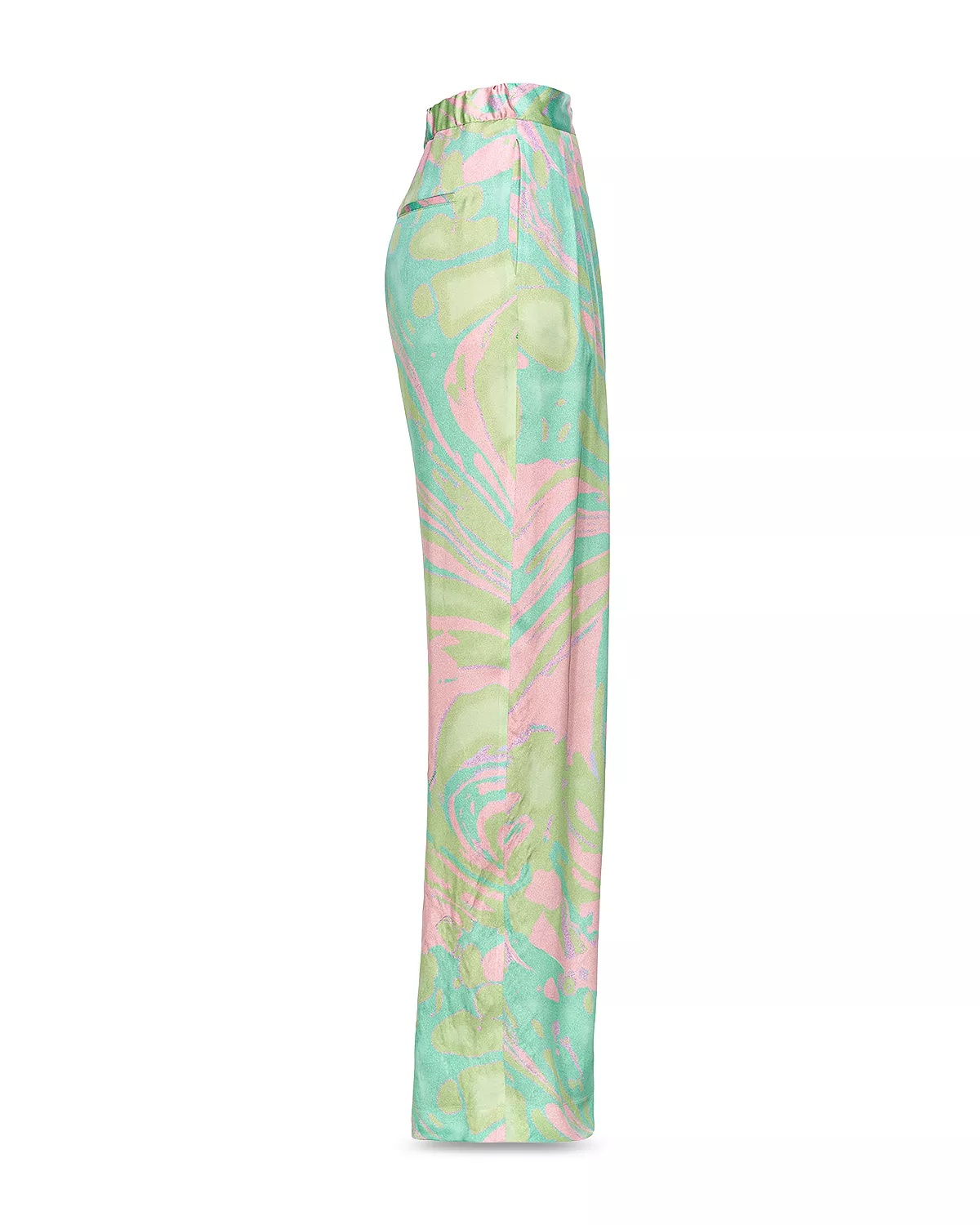 Printed Satin Pants - 6