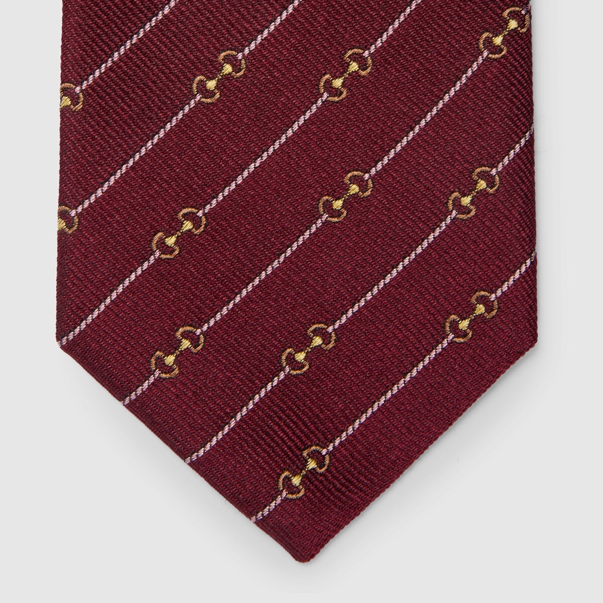 Horsebit silk jacquard tie - 3