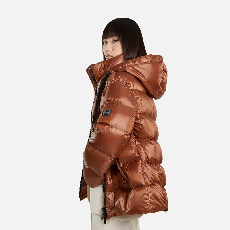 Hooded Down Jacket Orange 5