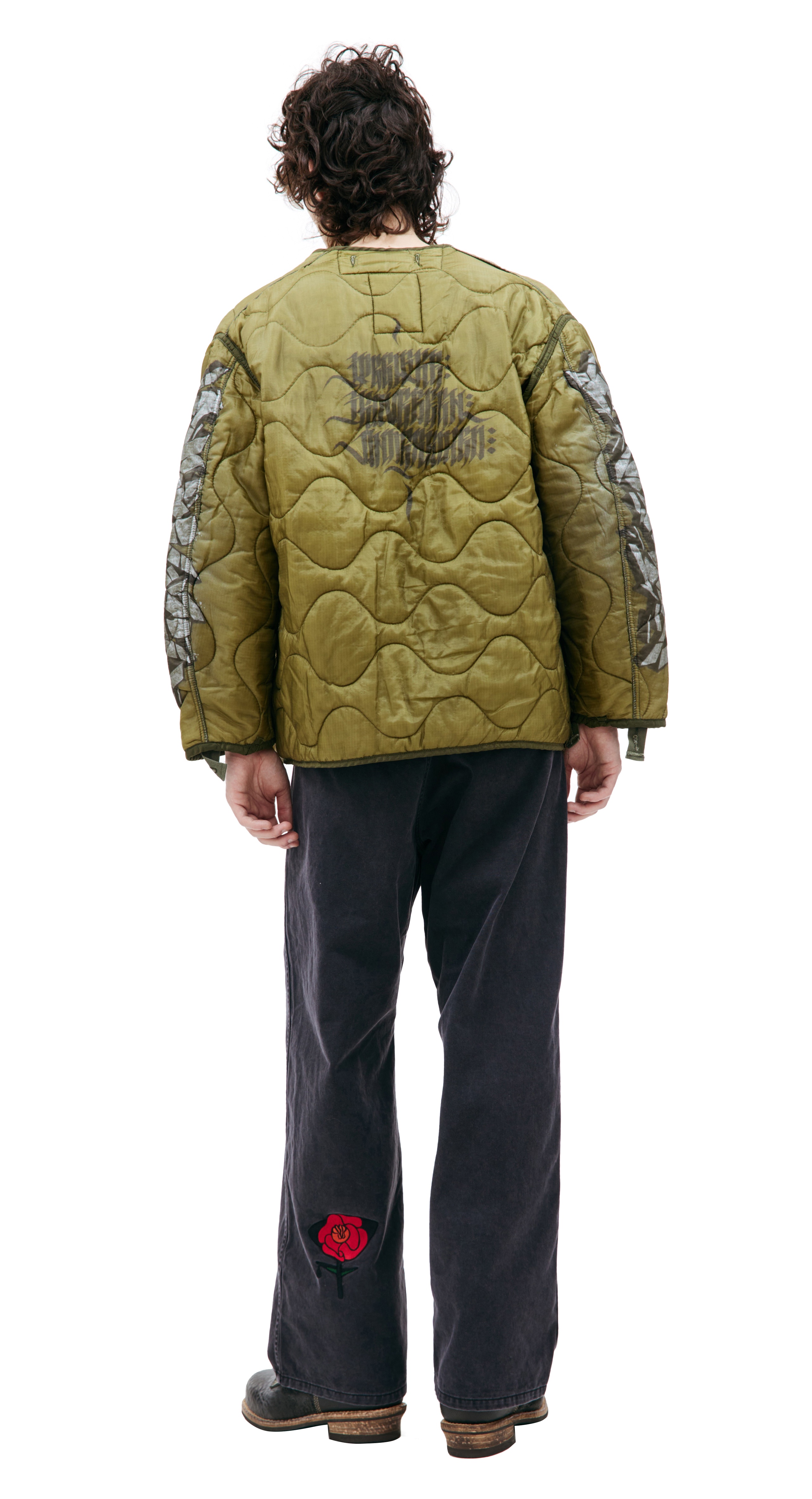 QUILTED JACKET WITH GRAFFITI PRINT - 3