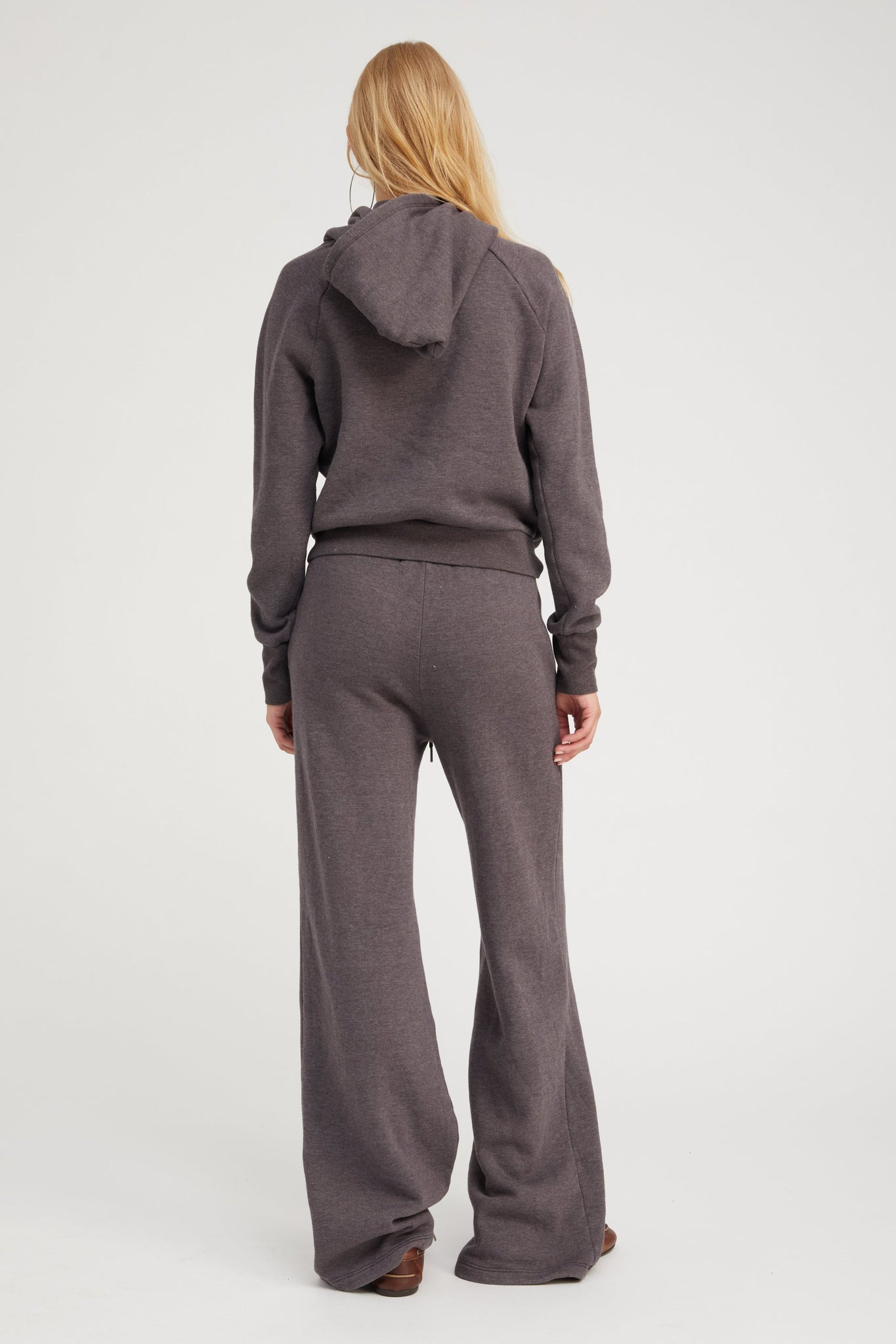 CHARCOAL SHRUNKEN HOODIE - 5