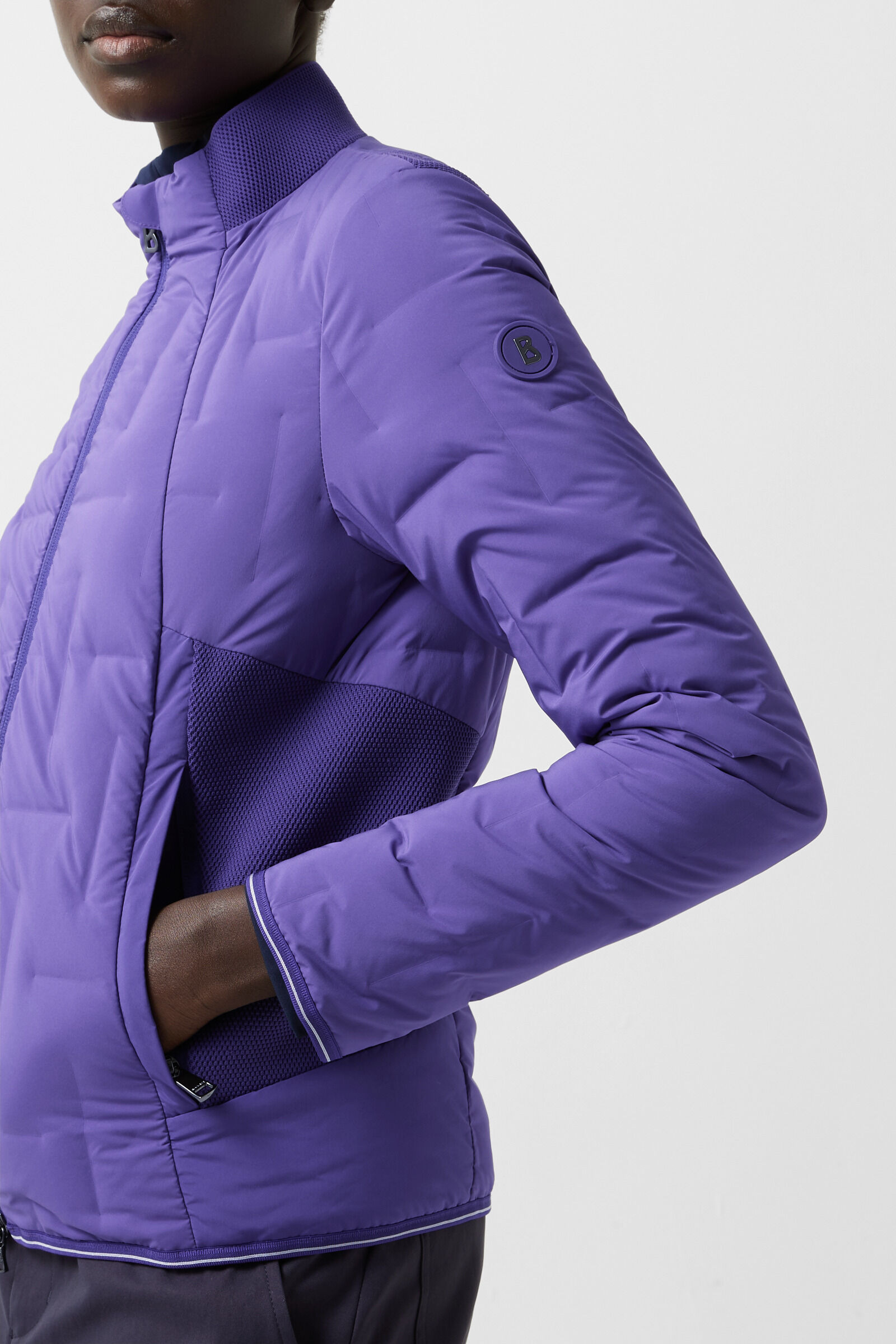 Jina lightweight down jacket in Violet - 7