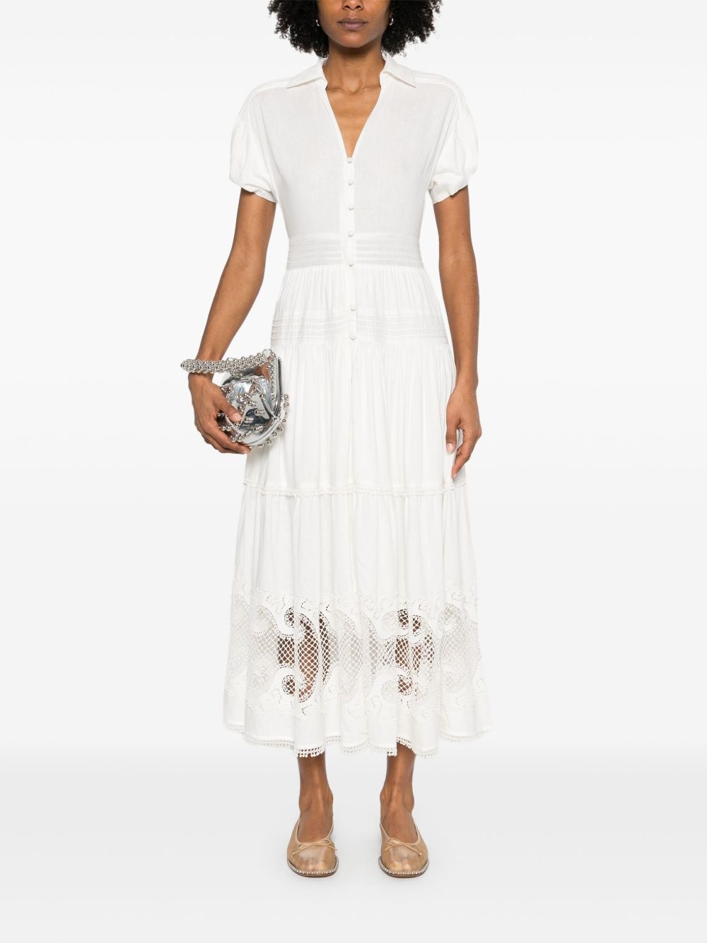 guipure-lace maxi dress - 2