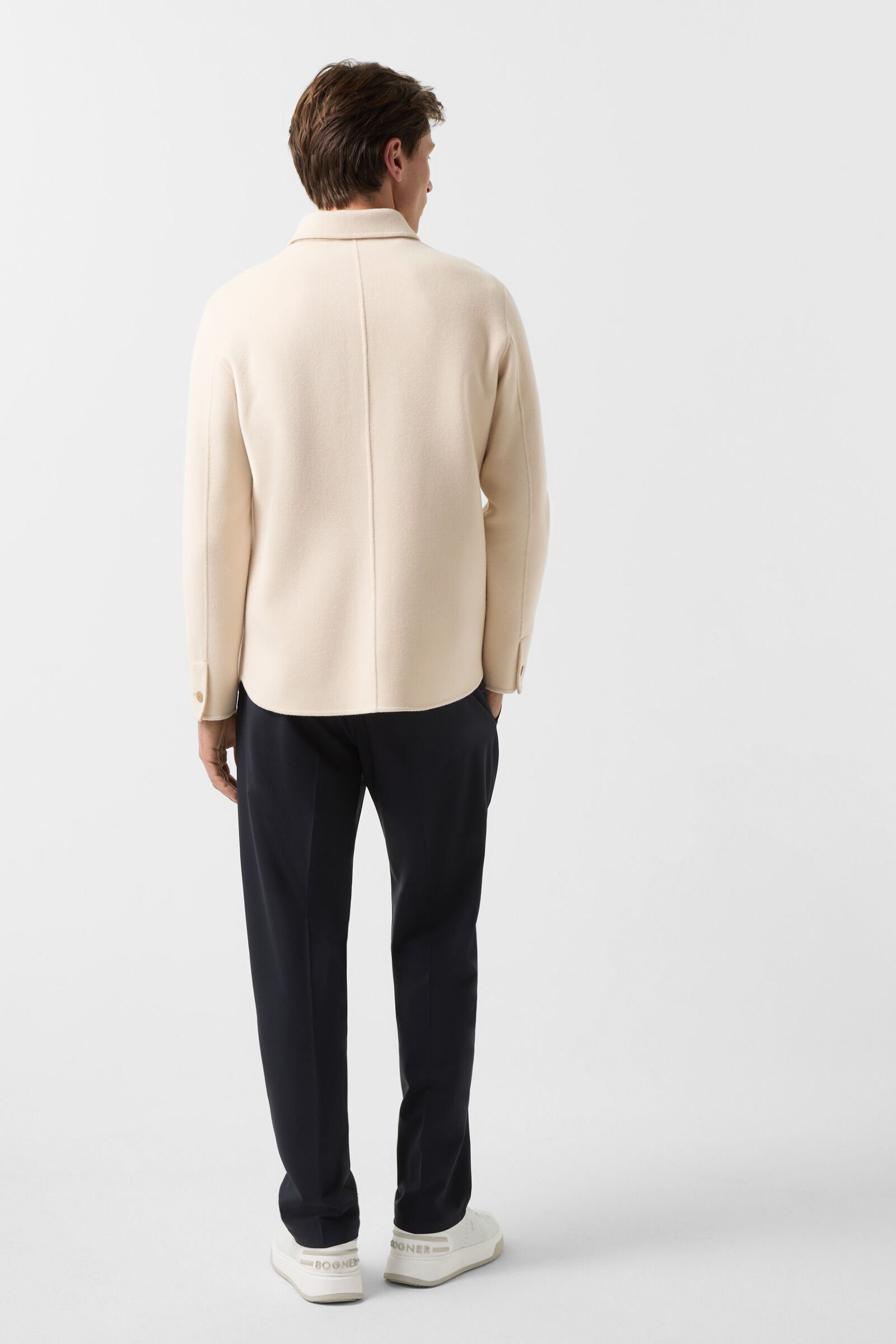 Double-face overshirt Larry in Cream - 3