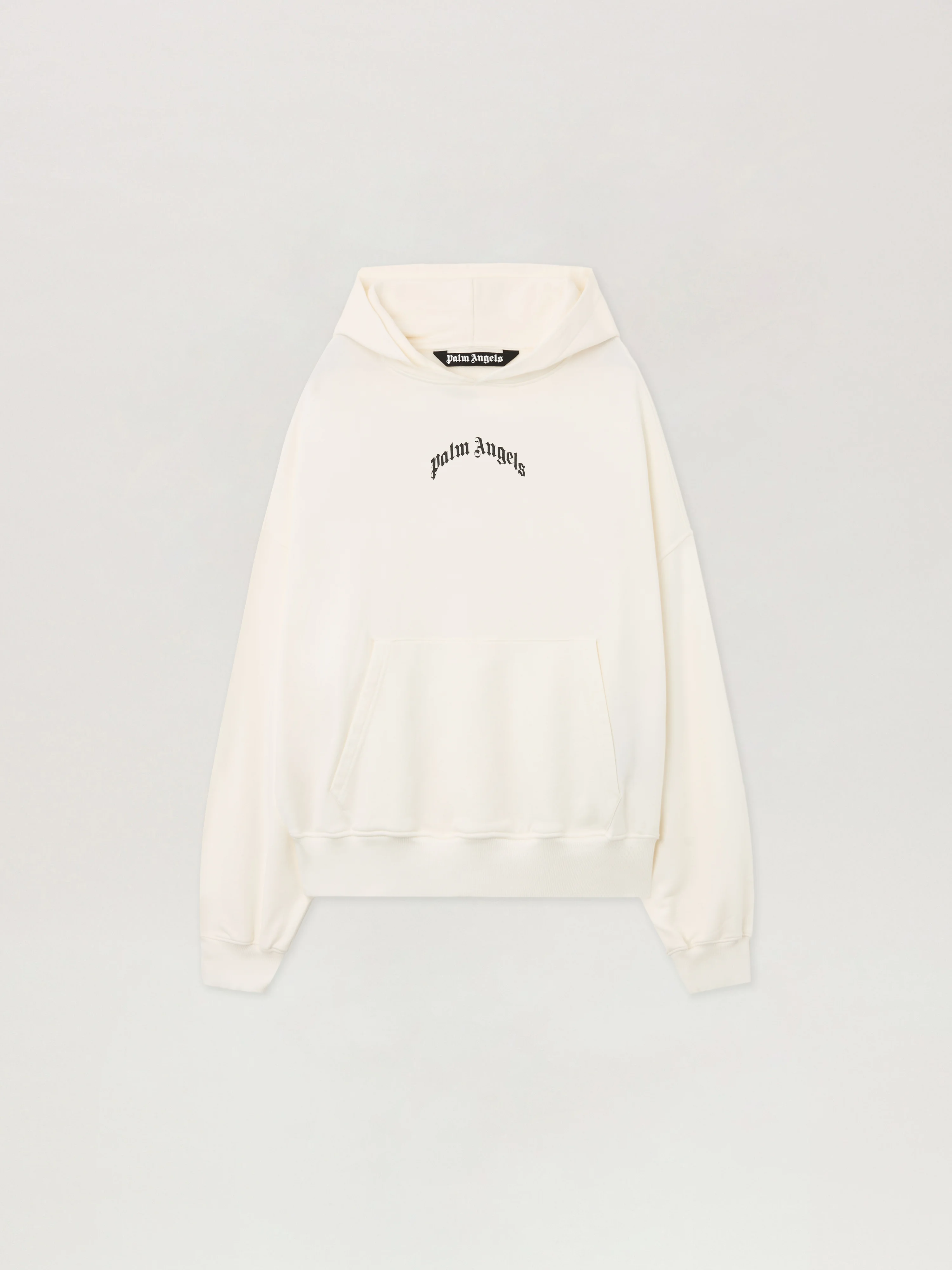 Back Curved Logo Loose Hoodie - 1