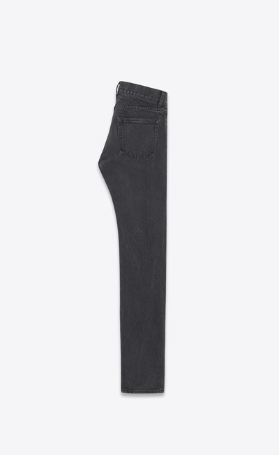 SAINT LAURENT slim-fit jeans in used paris black denim outlook