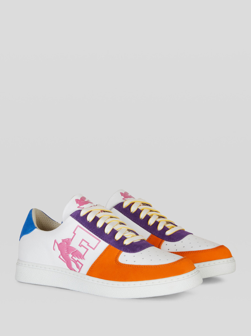 LEATHER SNEAKERS WITH PEGASO 3