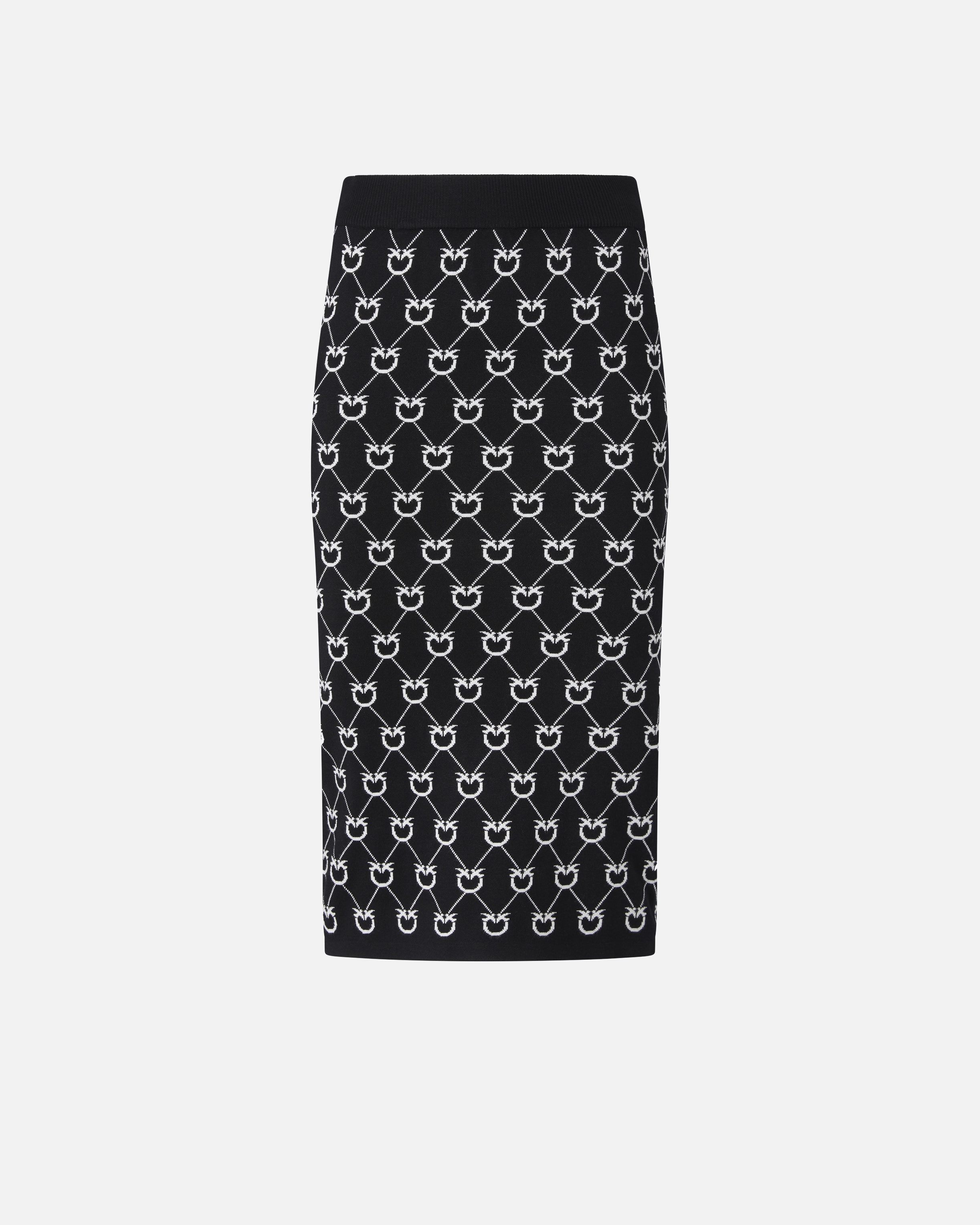 MONOGRAM KNIT MIDI SKIRT - 1