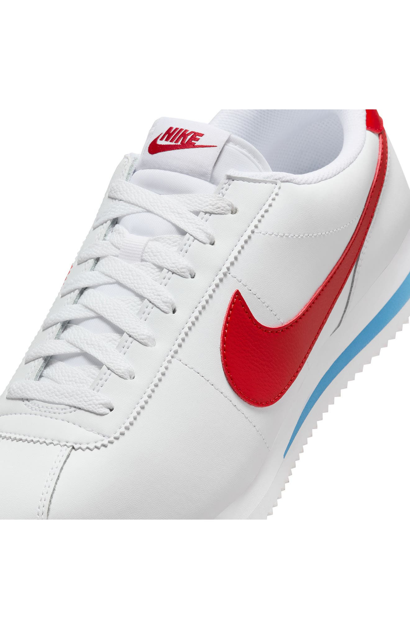 Nike Cortez Sneaker in White/Varsity Red/Blue at Nordstrom - 7