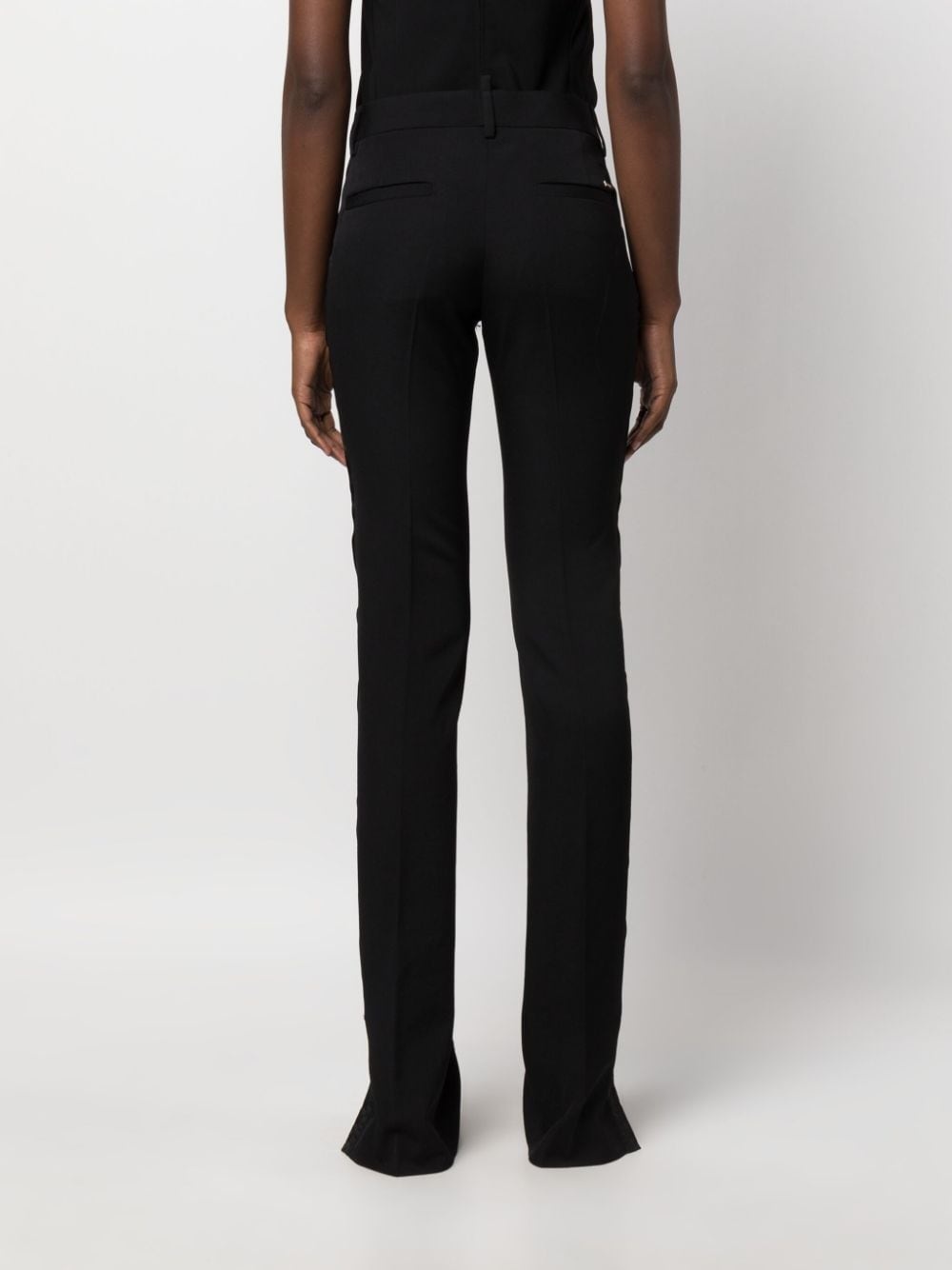 high-waist slim-leg trousers - 4