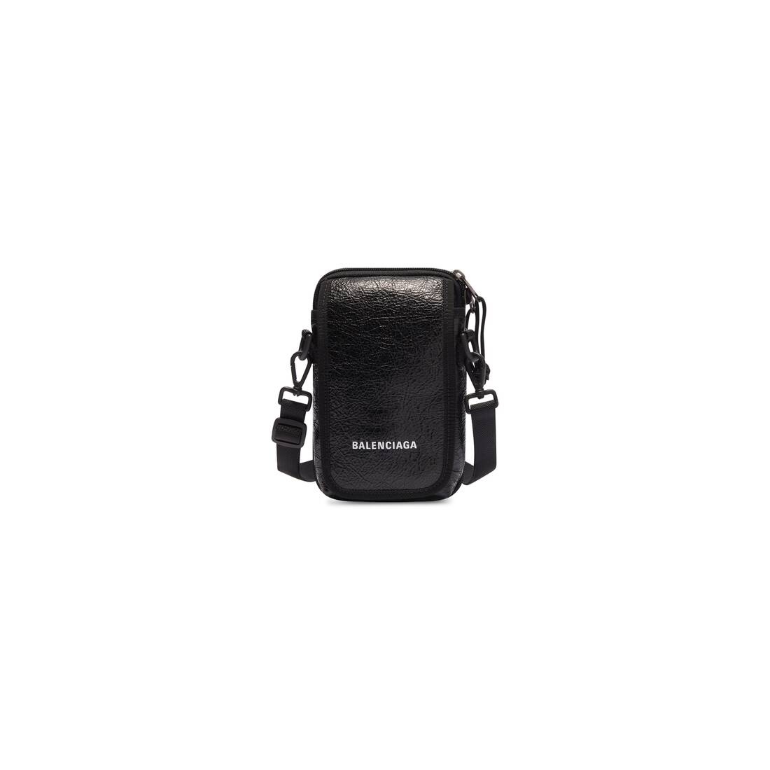 Men's Explorer Crossbody Pouch Bag in Black - 1