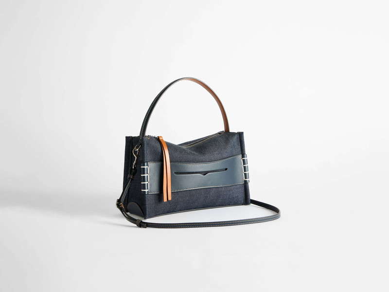 LOAFER BAG IN INDIGO DENIM 4