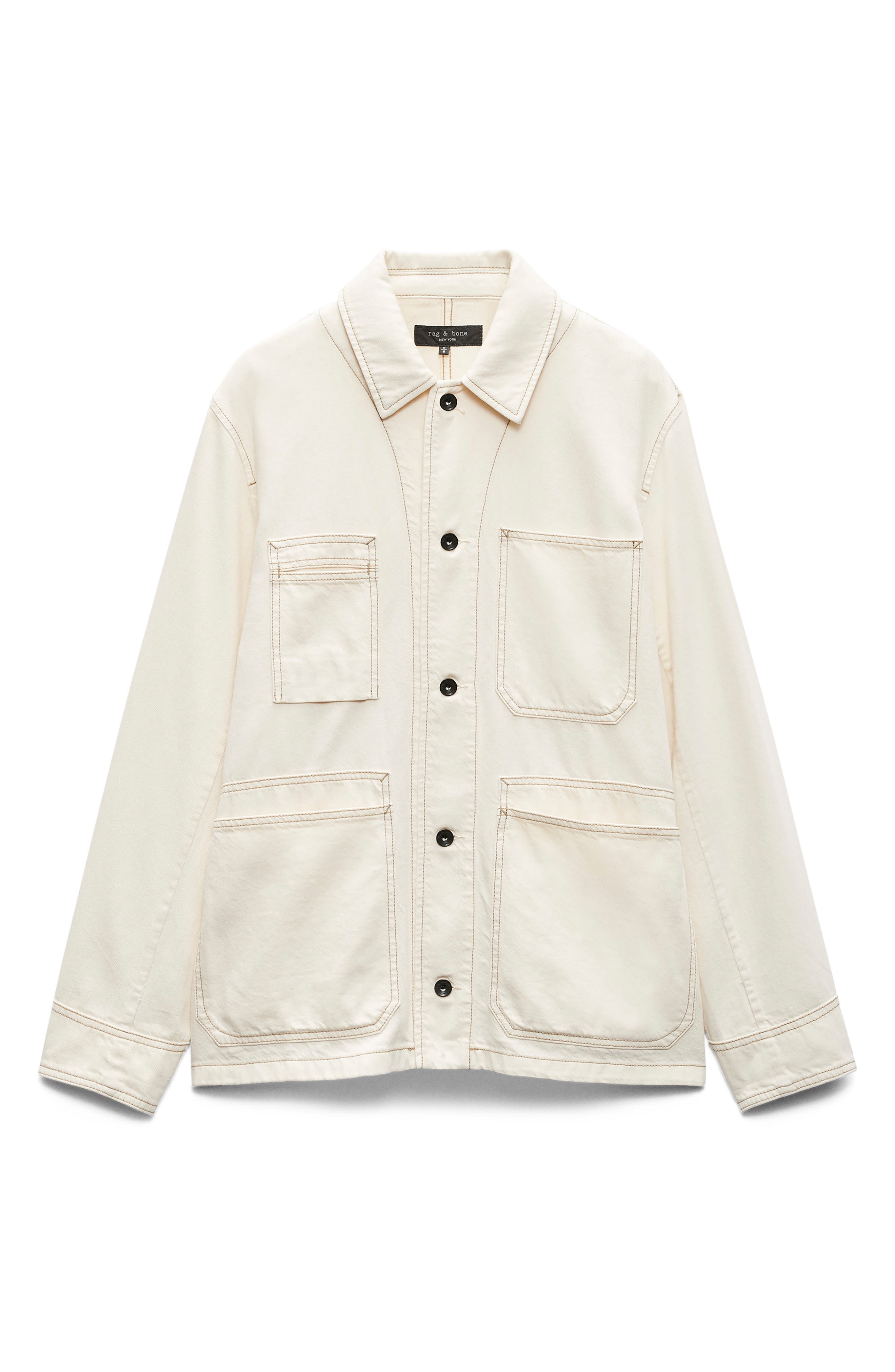 rag & bone Graham Denim Chore Jacket in Ecru at Nordstrom - 4