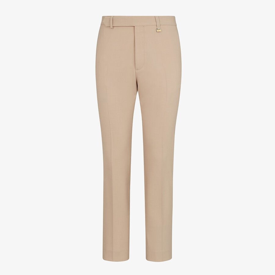 Beige wool pants - 1