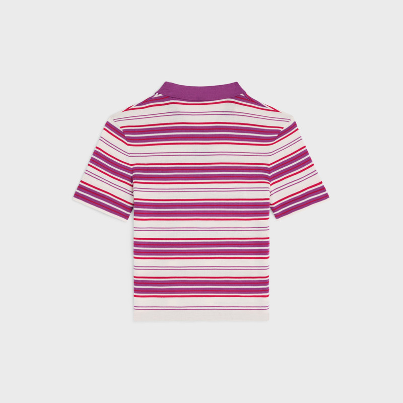 CELINE polo sweater IN striped cotton outlook