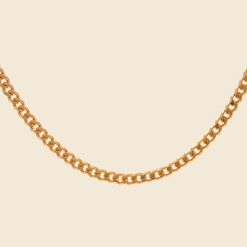Miansai 3mm Cuban Chain Necklace - Gold Vermeil outlook