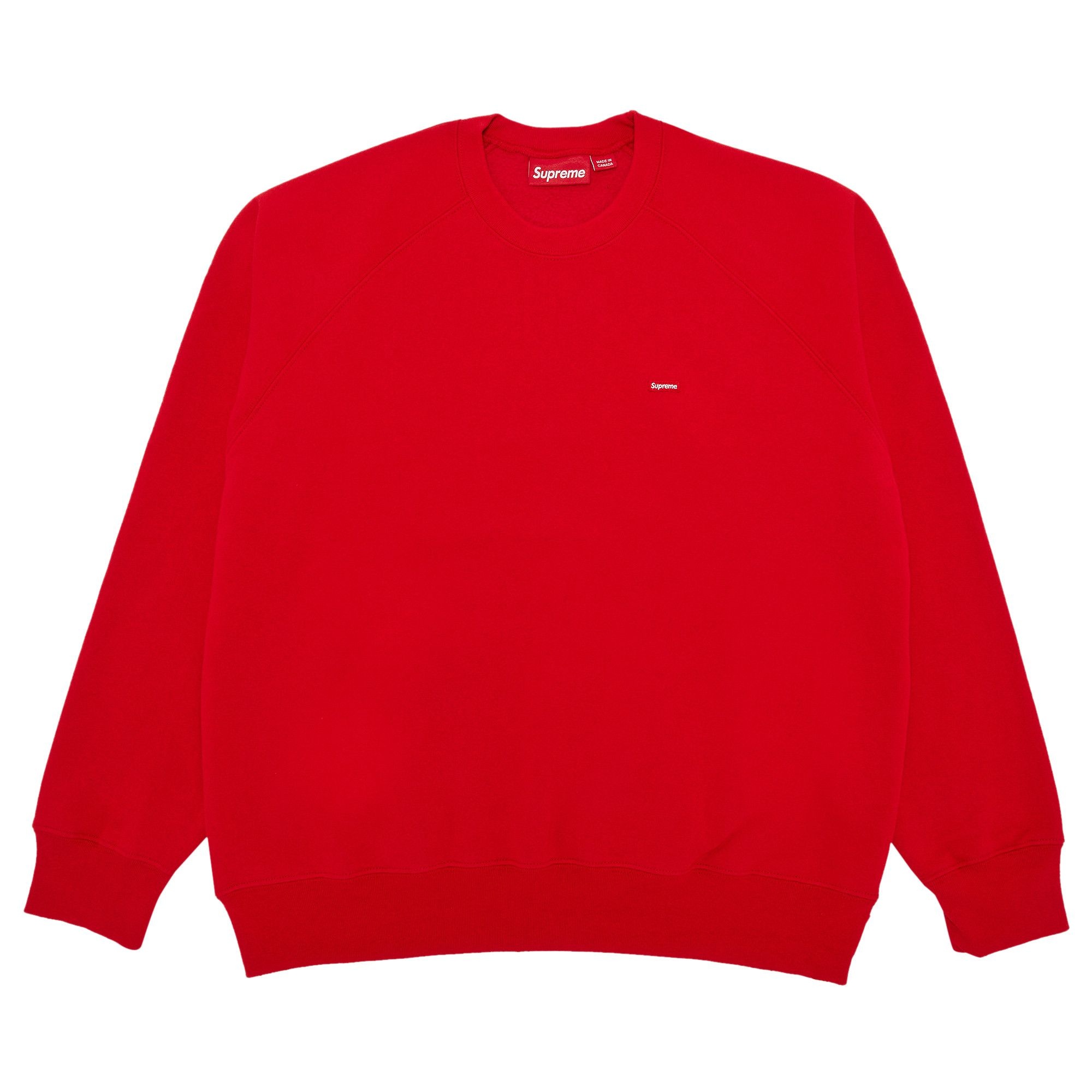 Supreme Small Box Raglan Crewneck 'Red' - 1