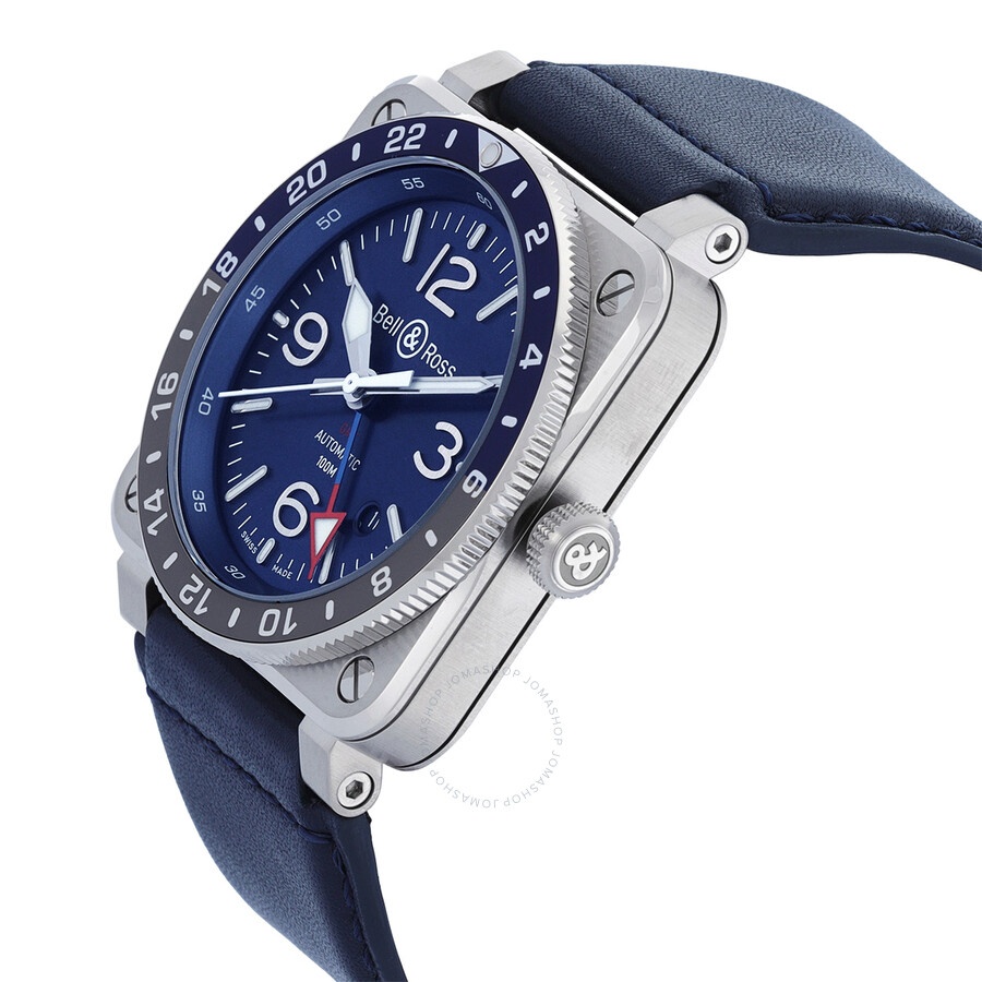 Bell And Ross - Bell and Ross BR 03-93 GMT Automatic Blue Dial Men's Watch BR0393-BLU-ST/SCA - 2