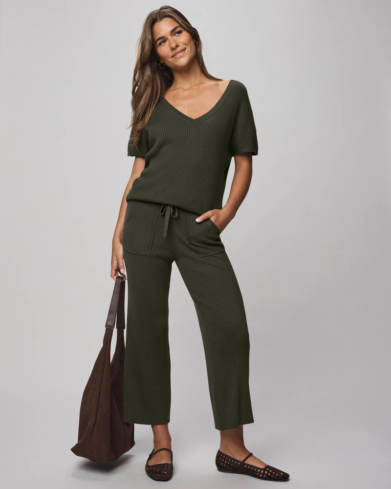 Splendid Georgie Cashblend Short Sleeve Sweater outlook