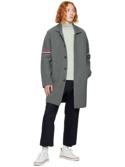Thom Browne Gray Armband Coat outlook
