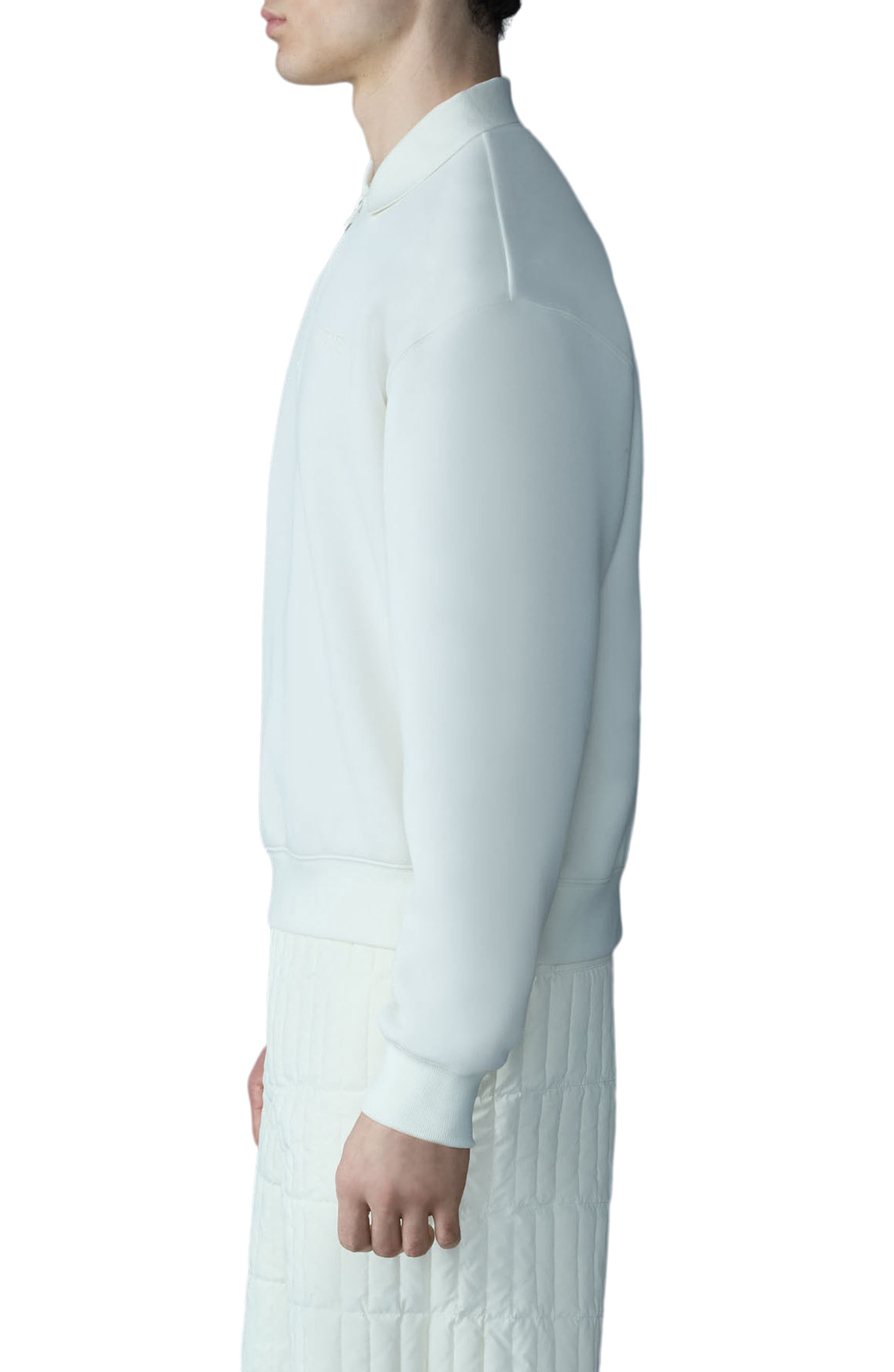 Mackage Felix Quarter Zip Polo Sweater in Cream at Nordstrom - 5