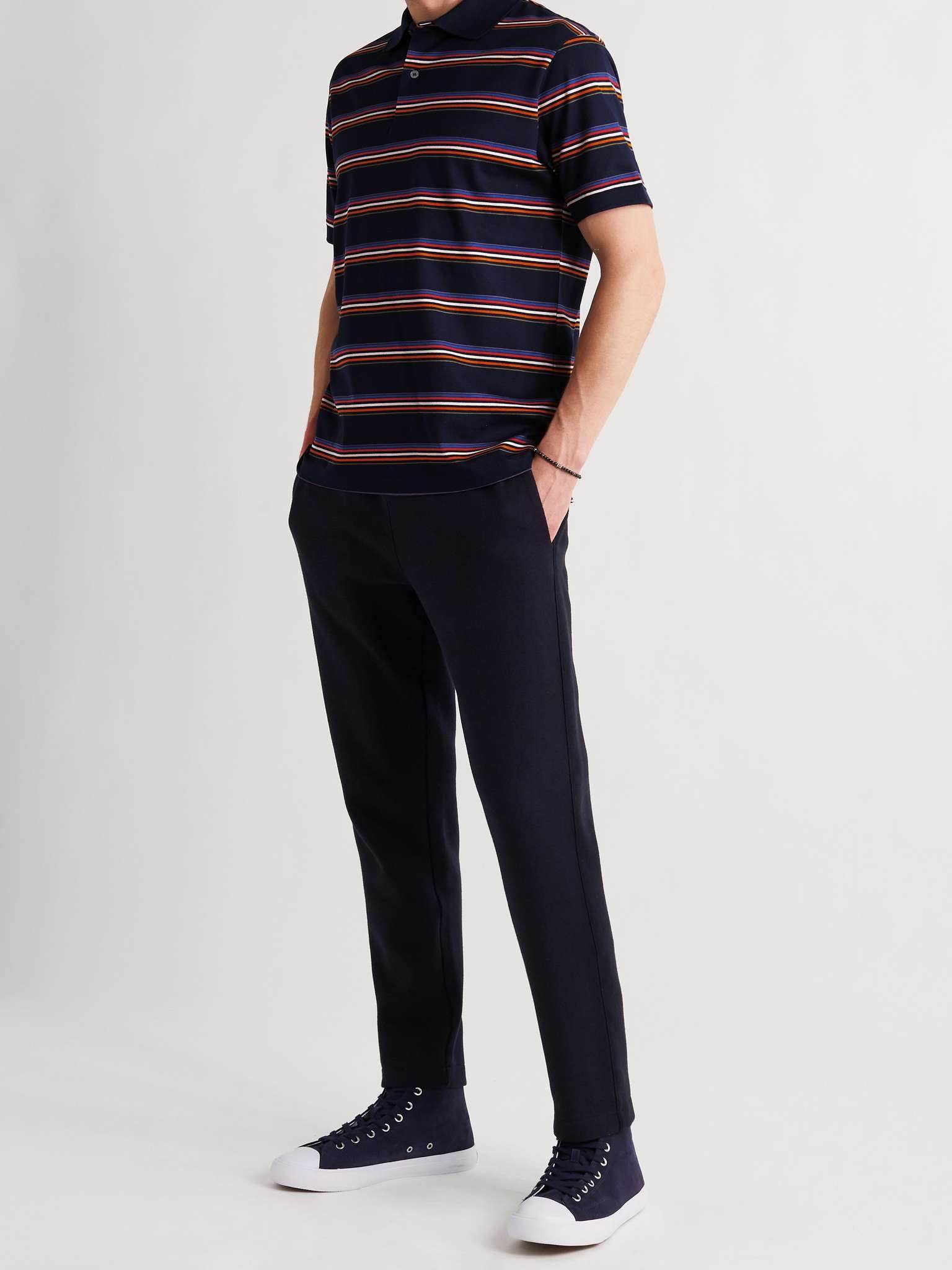 Striped Cotton Polo Shirt - 2