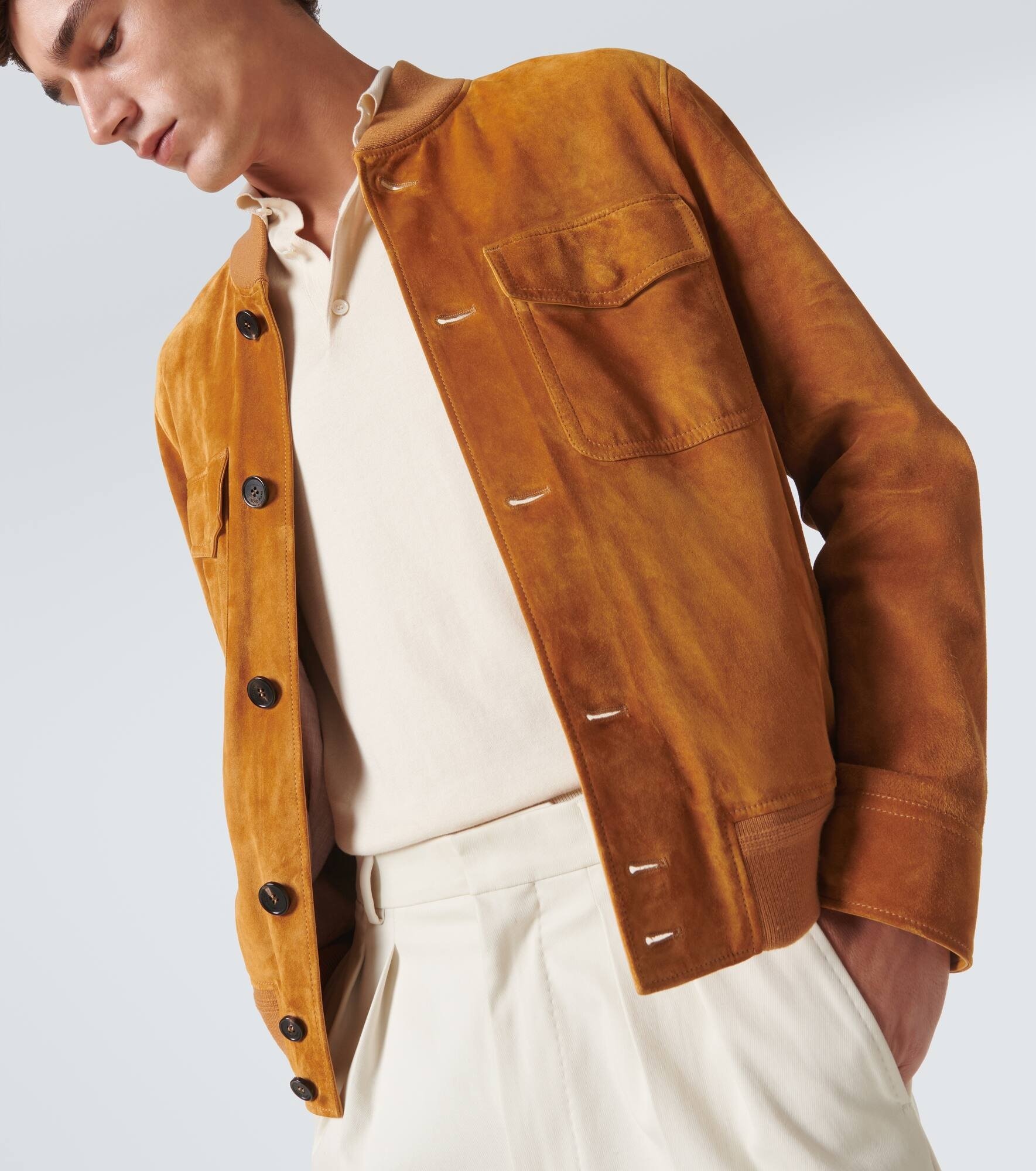 Suede bomber jacket - 5