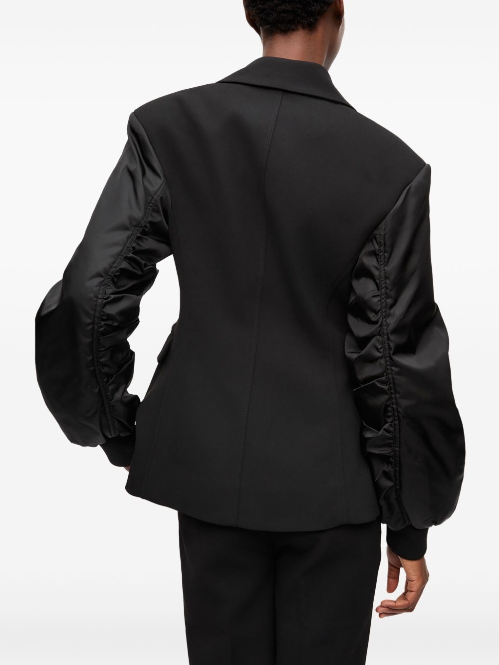 contrast-sleeve blazer - 5