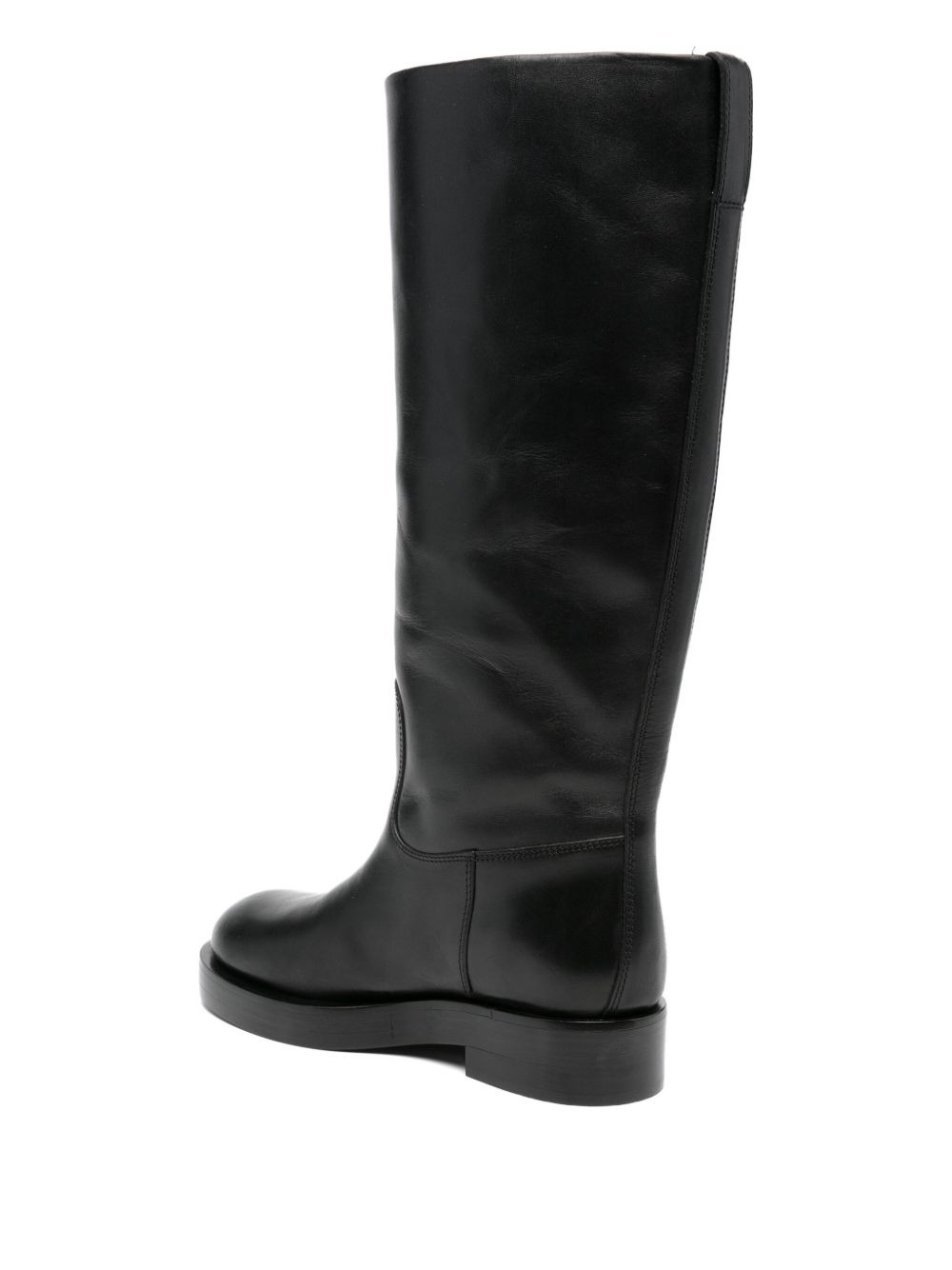 nappa-leather flat boots - 3