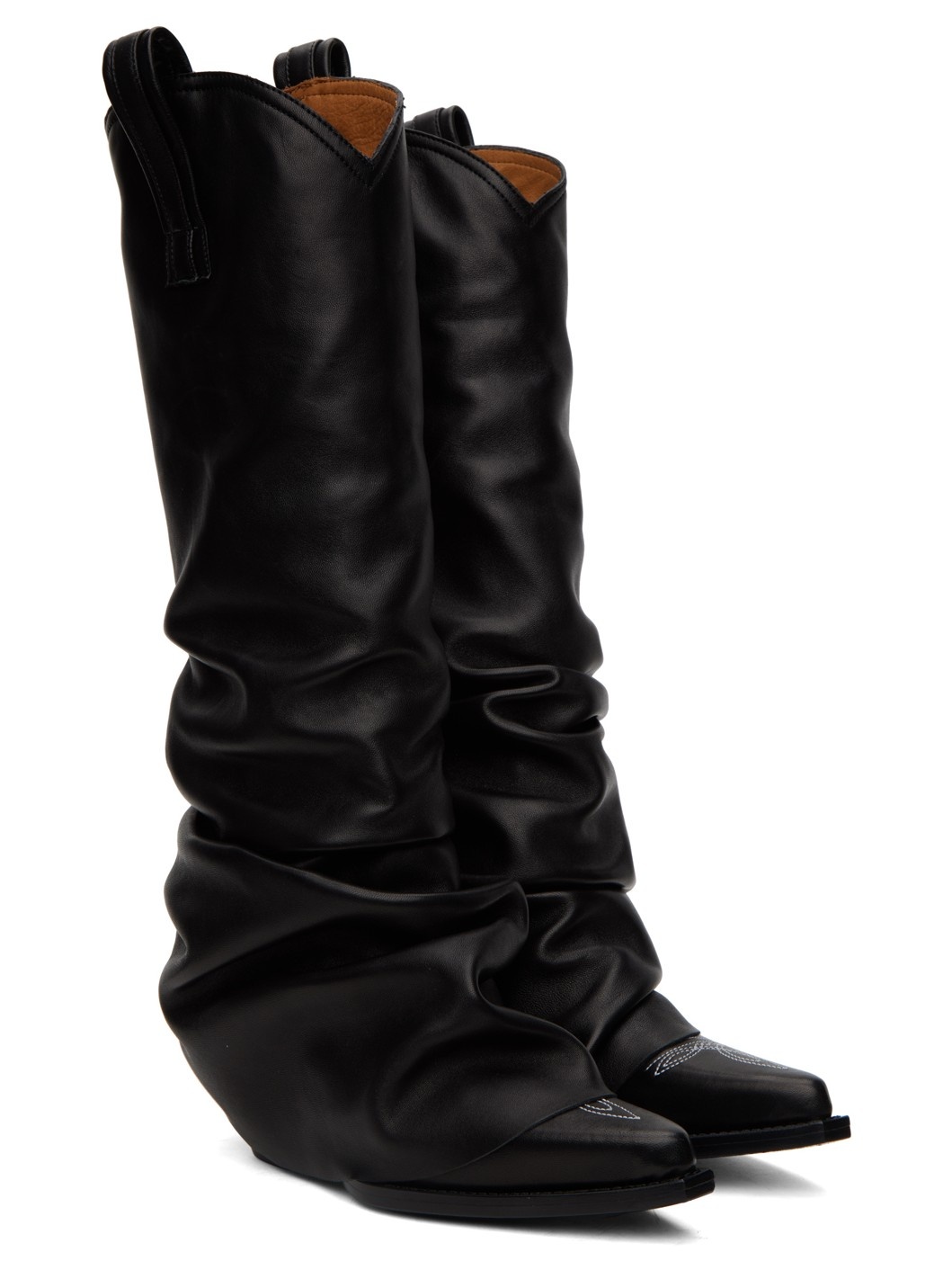 Black Sleeve Cowboy Boots - 4