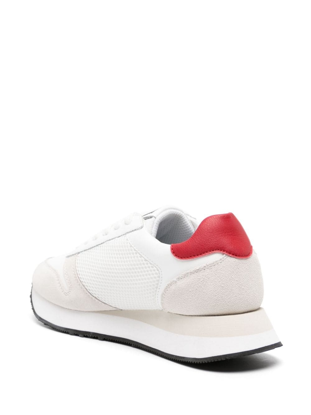 heart-patch leather sneakers - 3