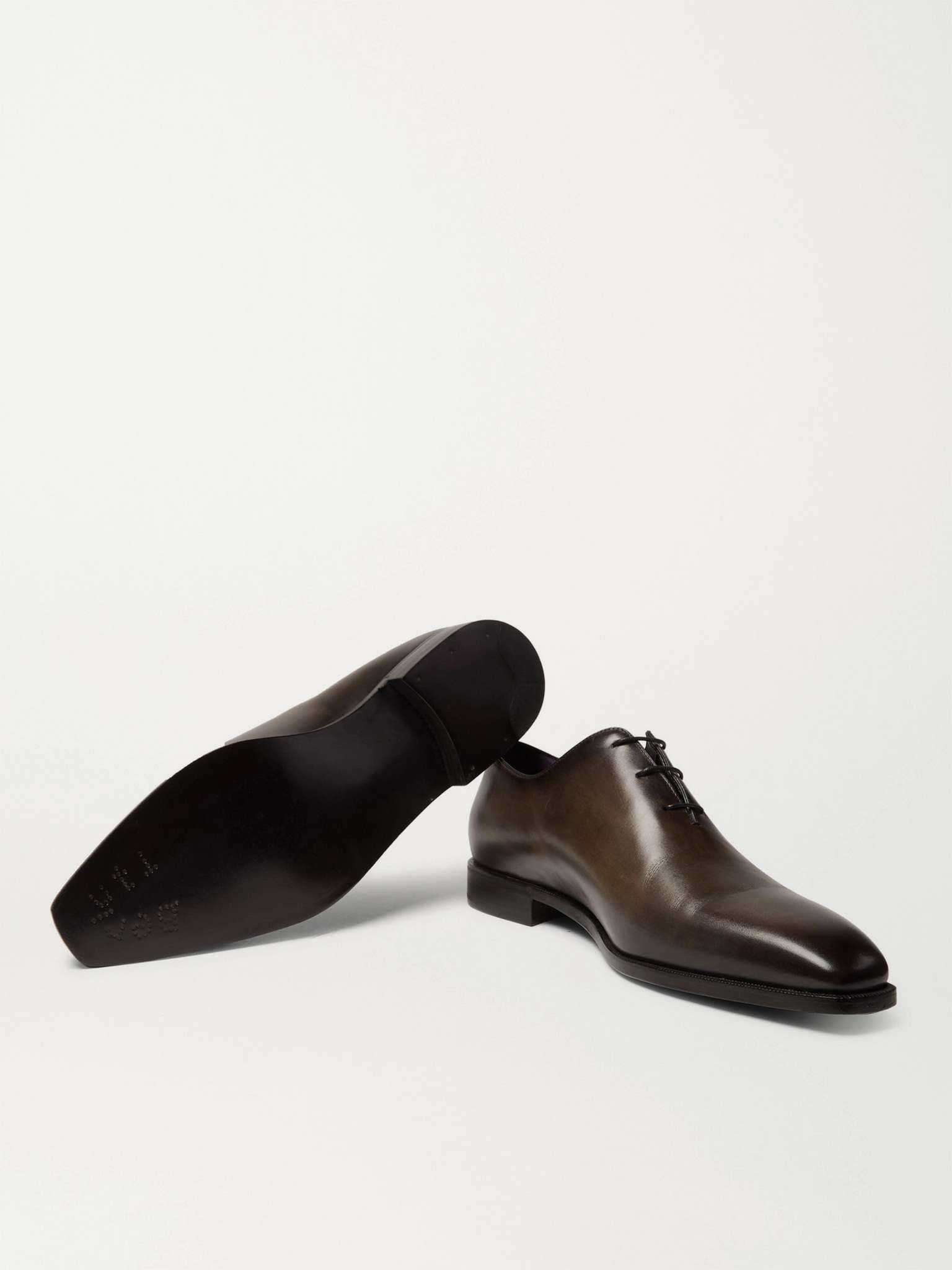 Venezia Whole-Cut Leather Oxford Shoes - 7