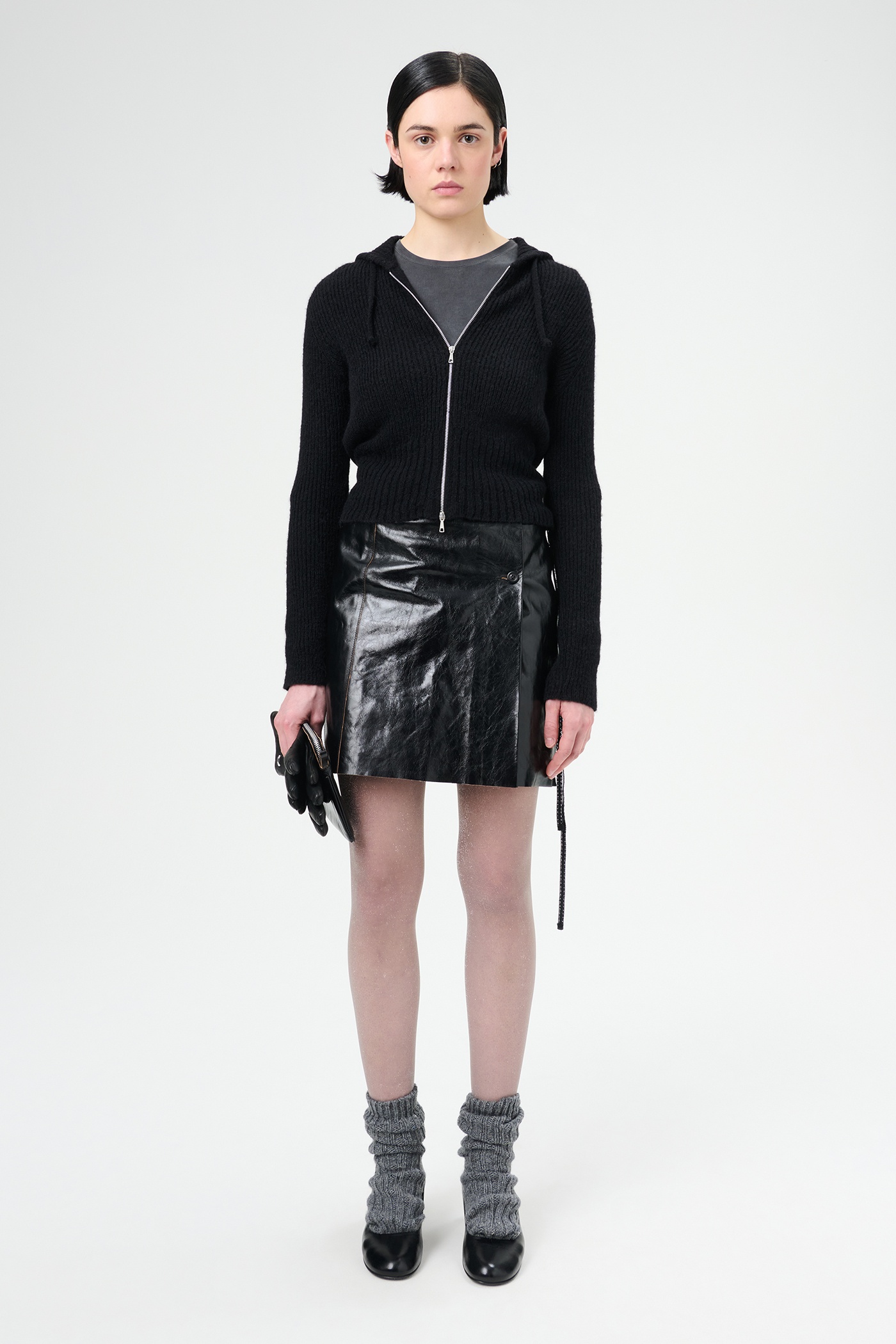 Short Sarong True Dye Black Leather - 2
