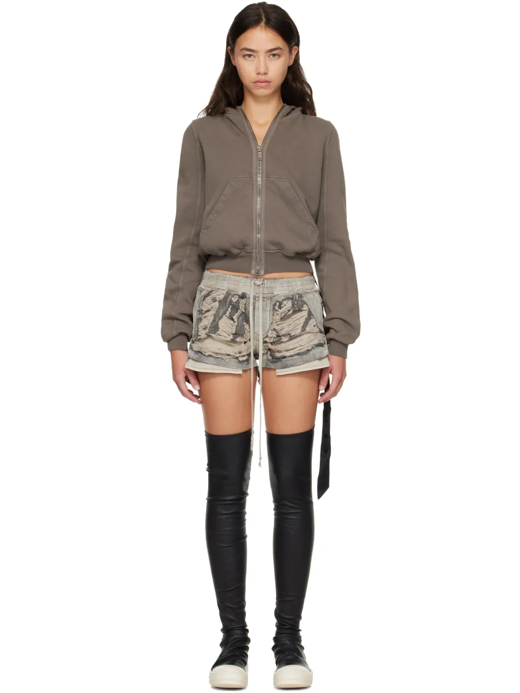 Gray Tower Small Hoodie - 1