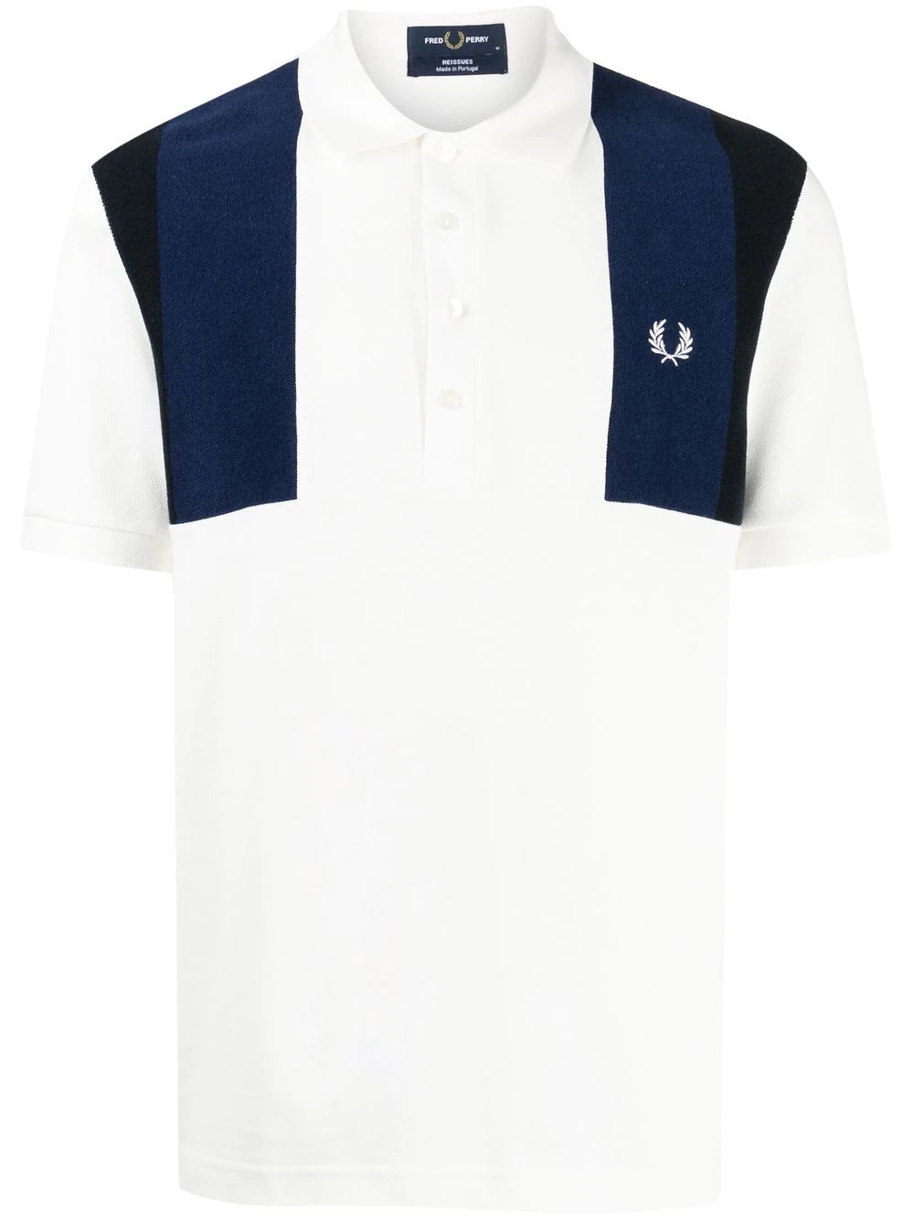 Reissues towelling-panel polo shirt - 1