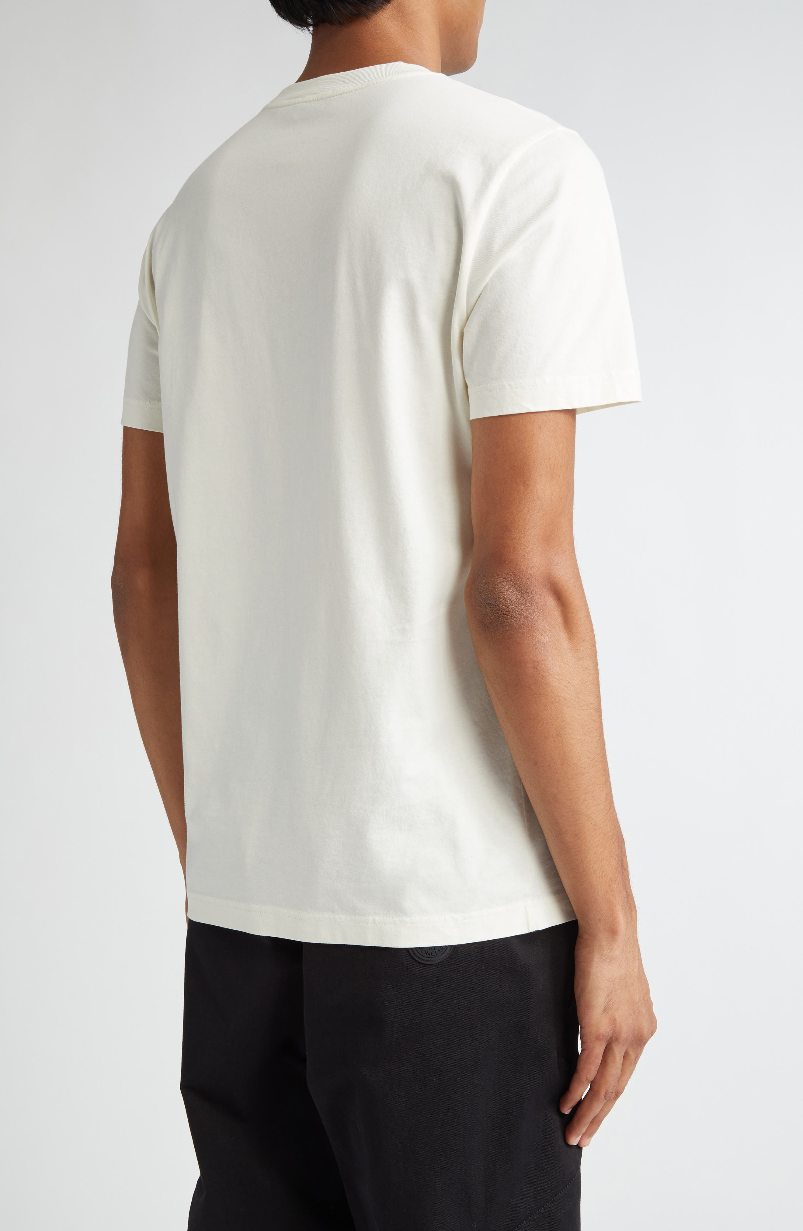 Moncler Logo Cotton Graphic T-Shirt in Silk White at Nordstrom - 2