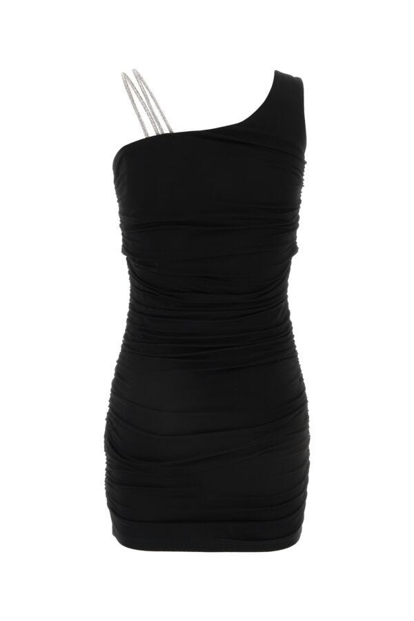 Black stretch viscose mini dress - 2