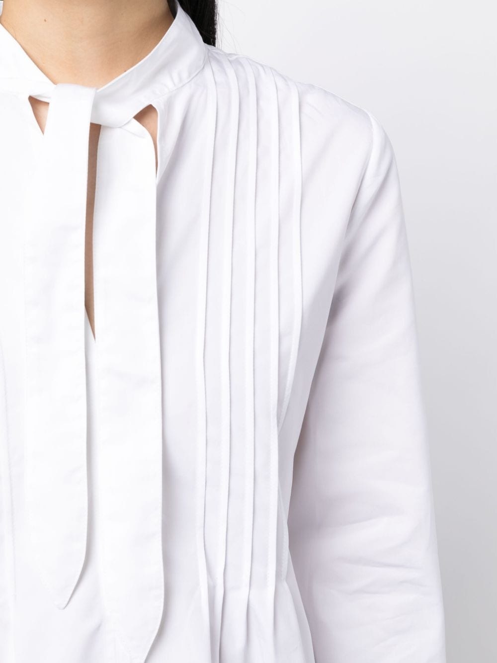 pussy-bow cotton shirt - 5