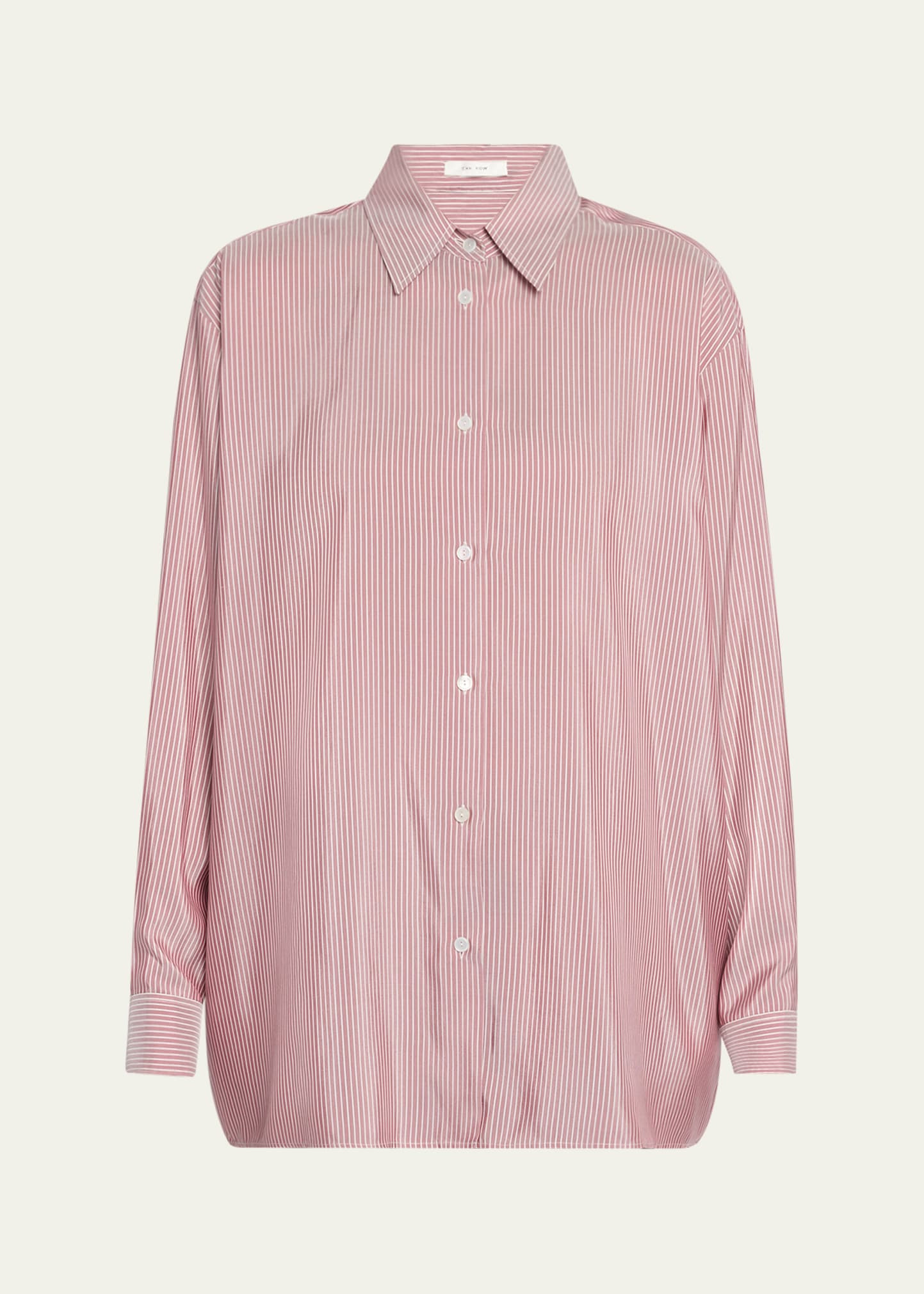 Tansy Striped Silk Button-Down Shirt - 1