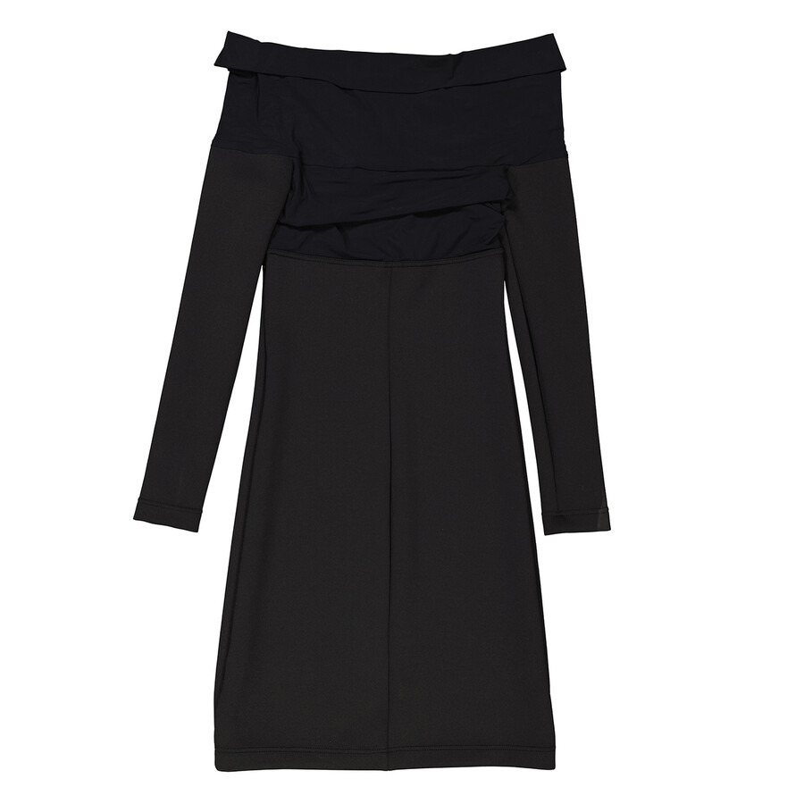 Burberry Gathered-Detail Off-Shoulder Long Sleeve Midi Dress - 7