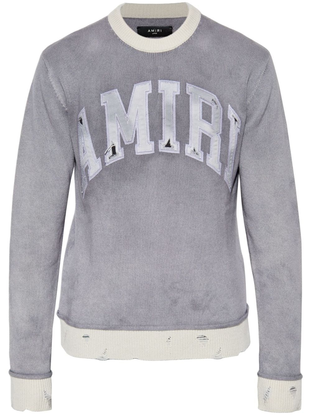 embroidered-logo sweater - 1