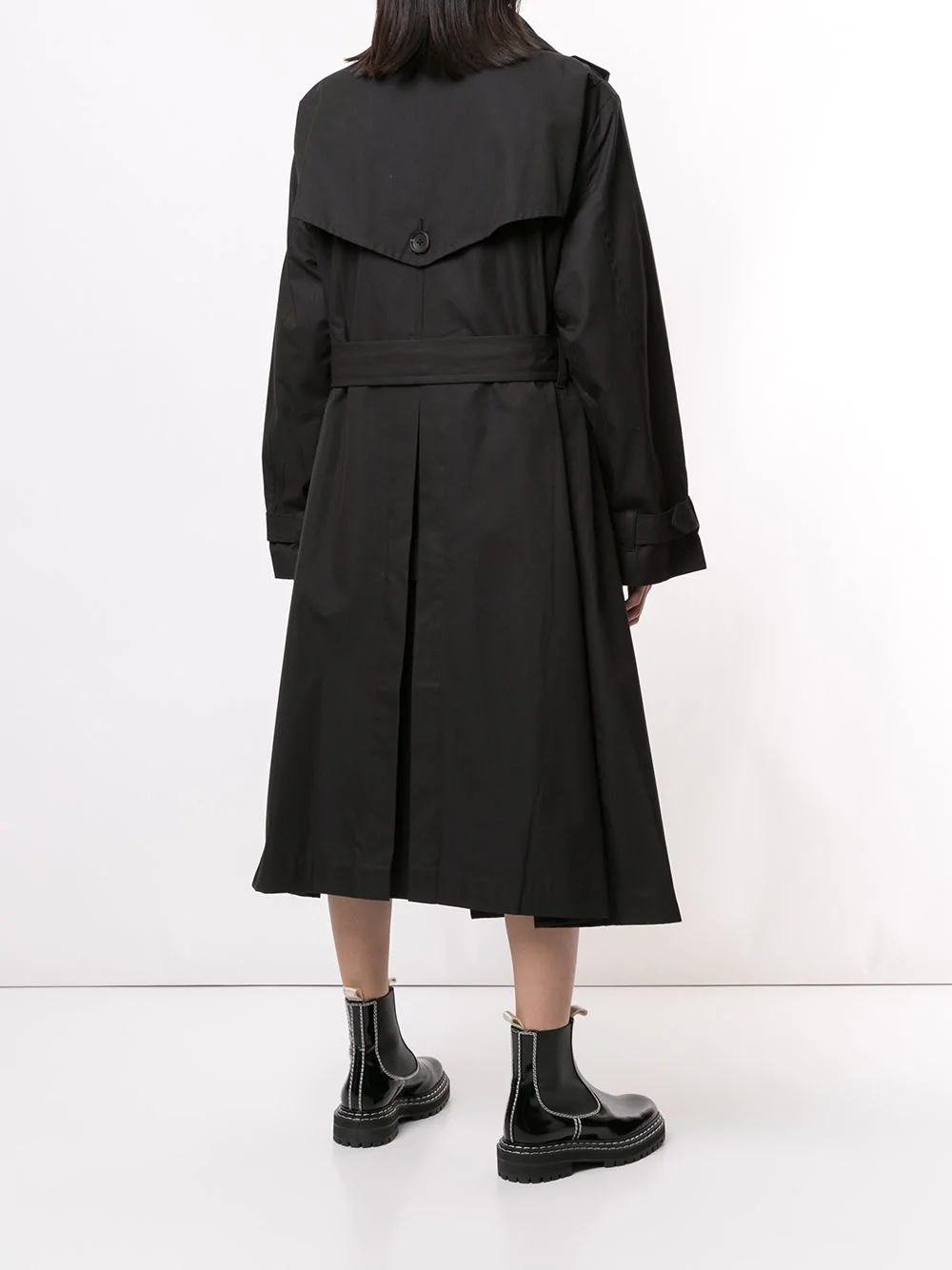 oversized belted waist trench coat - 4