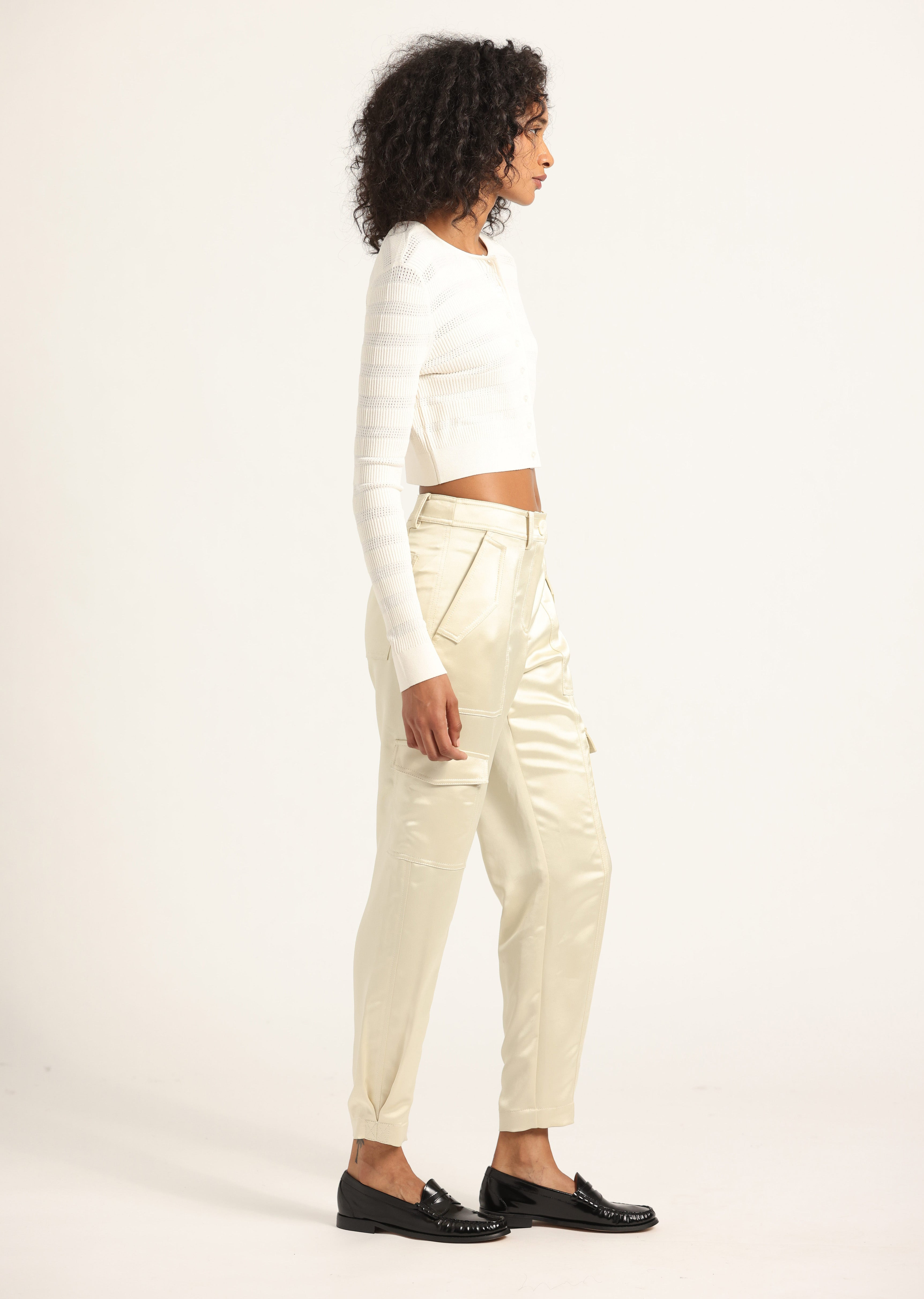 ELIAN SATIN CARGO PANT - 3