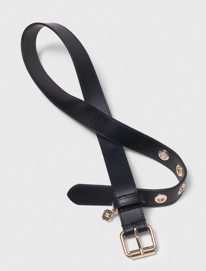 maje Leather belt with Miss M buckle outlook