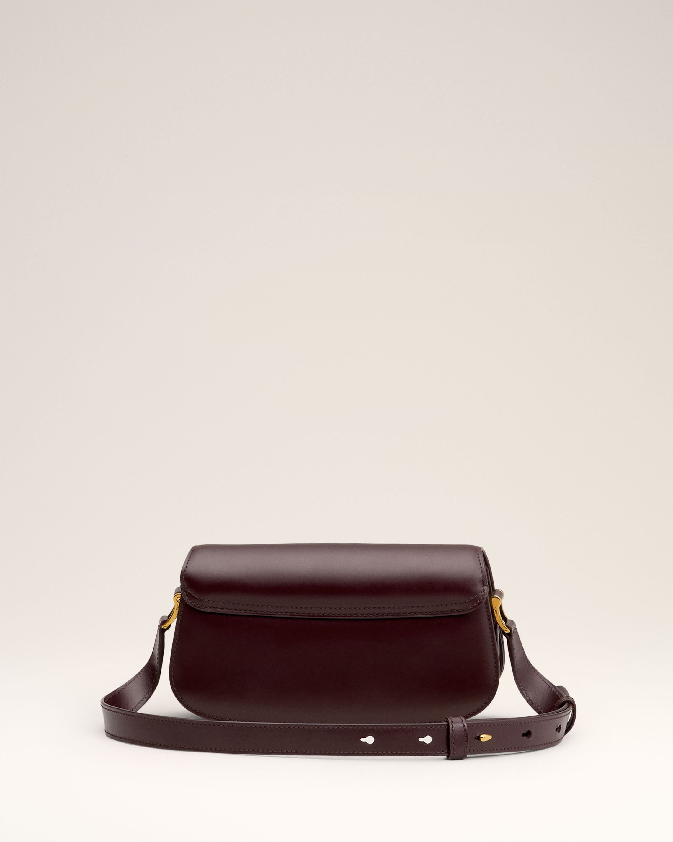BURGUNDY LEATHER SHOULDER BAG PARIS PARIS BAG - 3