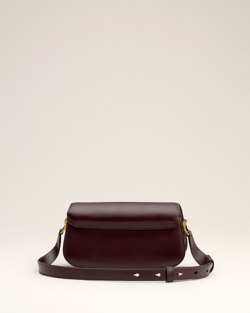 BURGUNDY LEATHER SHOULDER BAG PARIS PARIS BAG 3